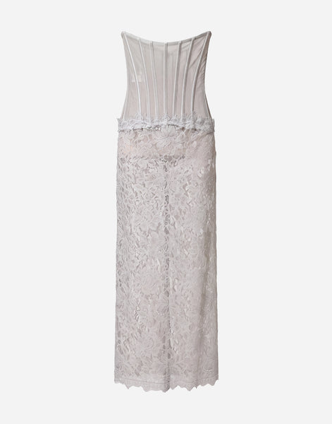 Dolce & Gabbana Corset Lace Maxi Dress