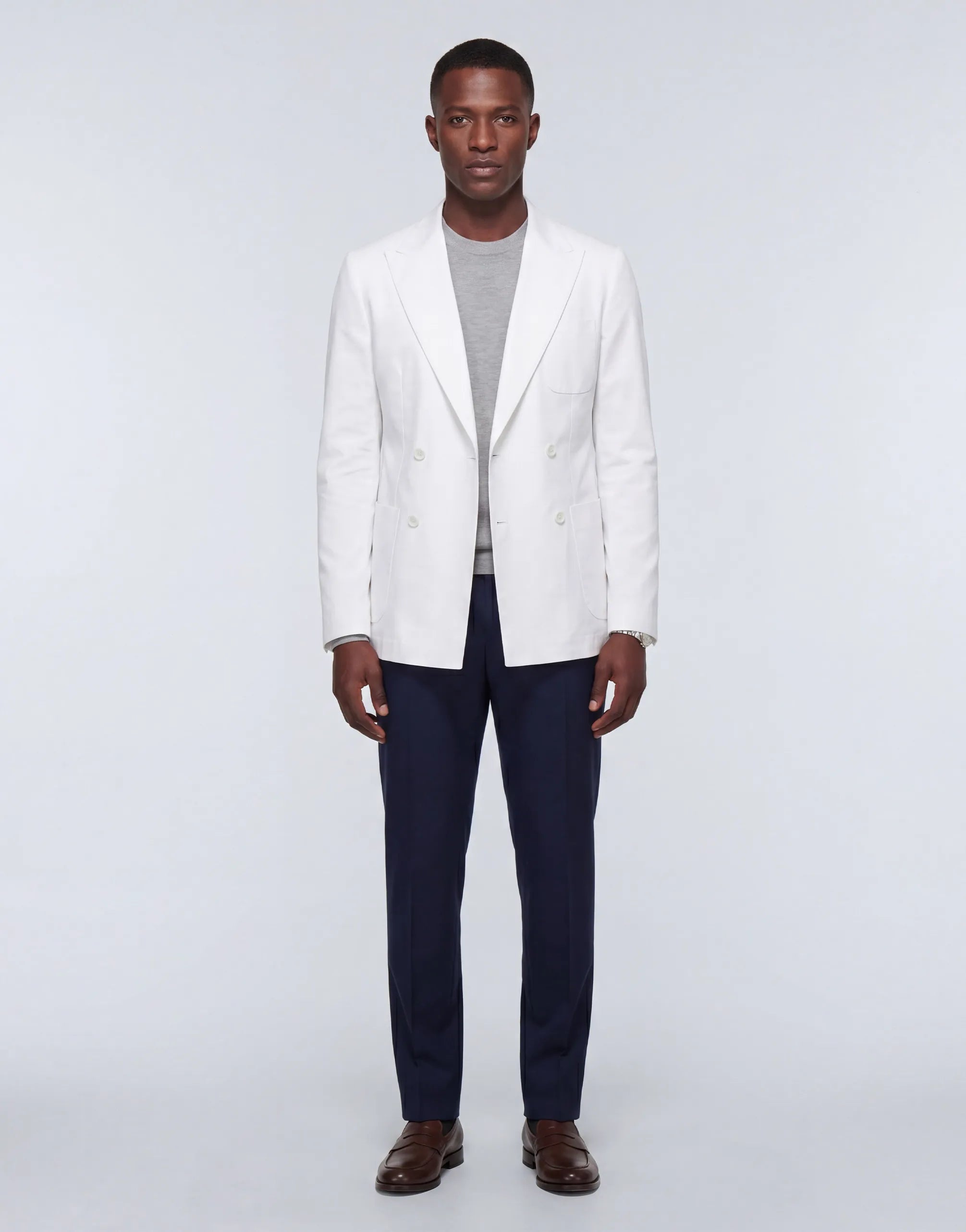 Dolce & Gabbana Cotton Blend Double-Breasted Tailored Blazer Jacket - alternate view