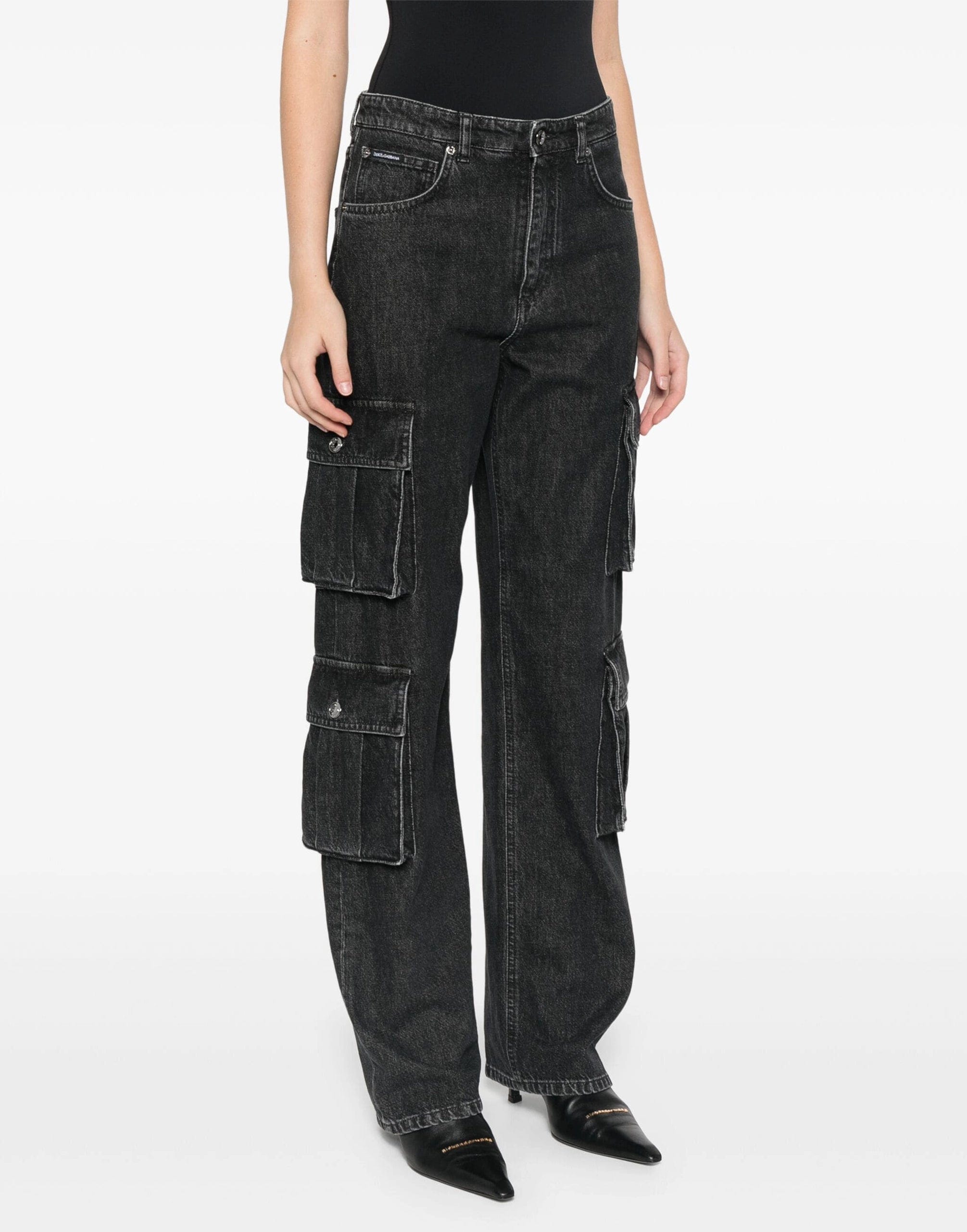 Dolce & Gabbana Cotton Denim Cargo Jeans