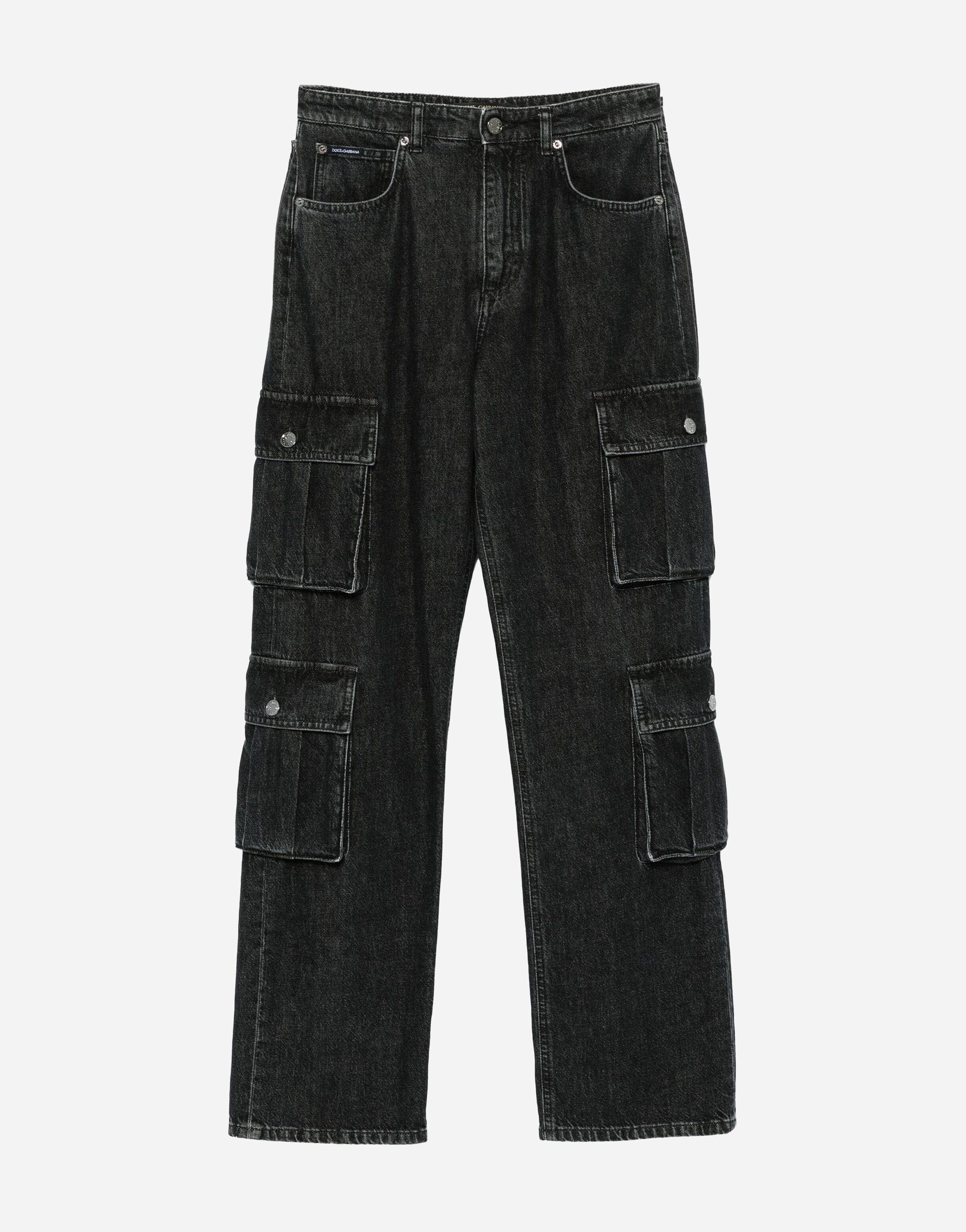 Dolce & Gabbana Cotton Denim Cargo Jeans