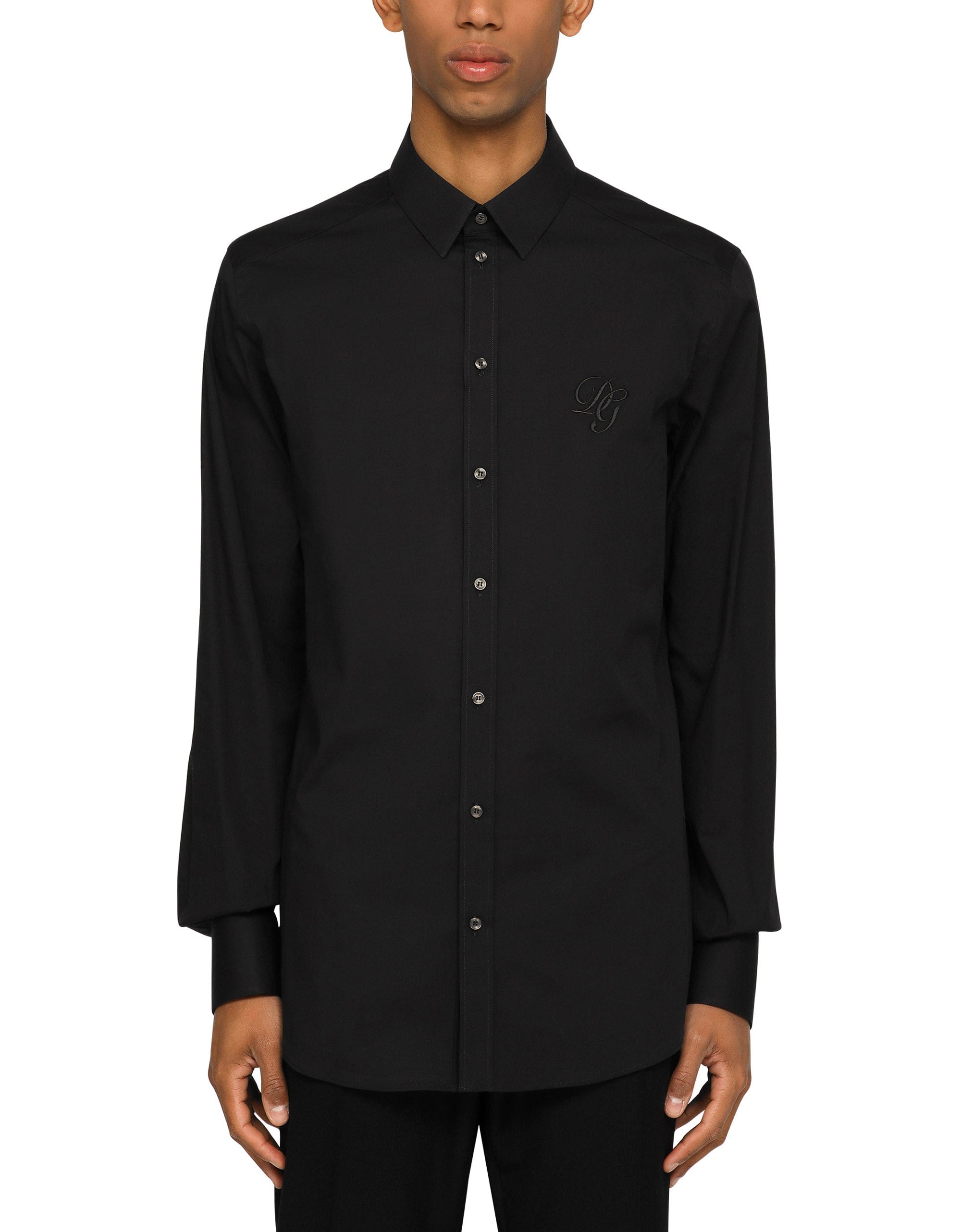Dolce & Gabbana Cotton Embroidered DG Logo Shirt