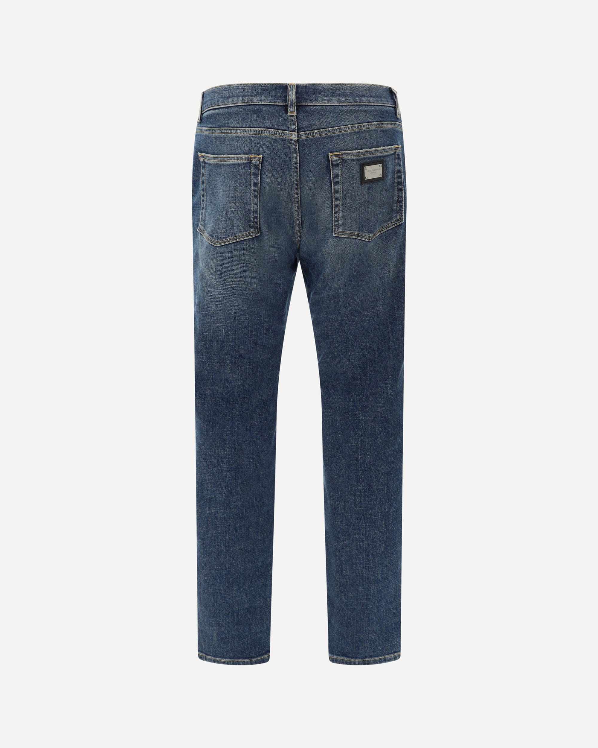 Cotton Five-Pocket Straight Jeans - alternate view