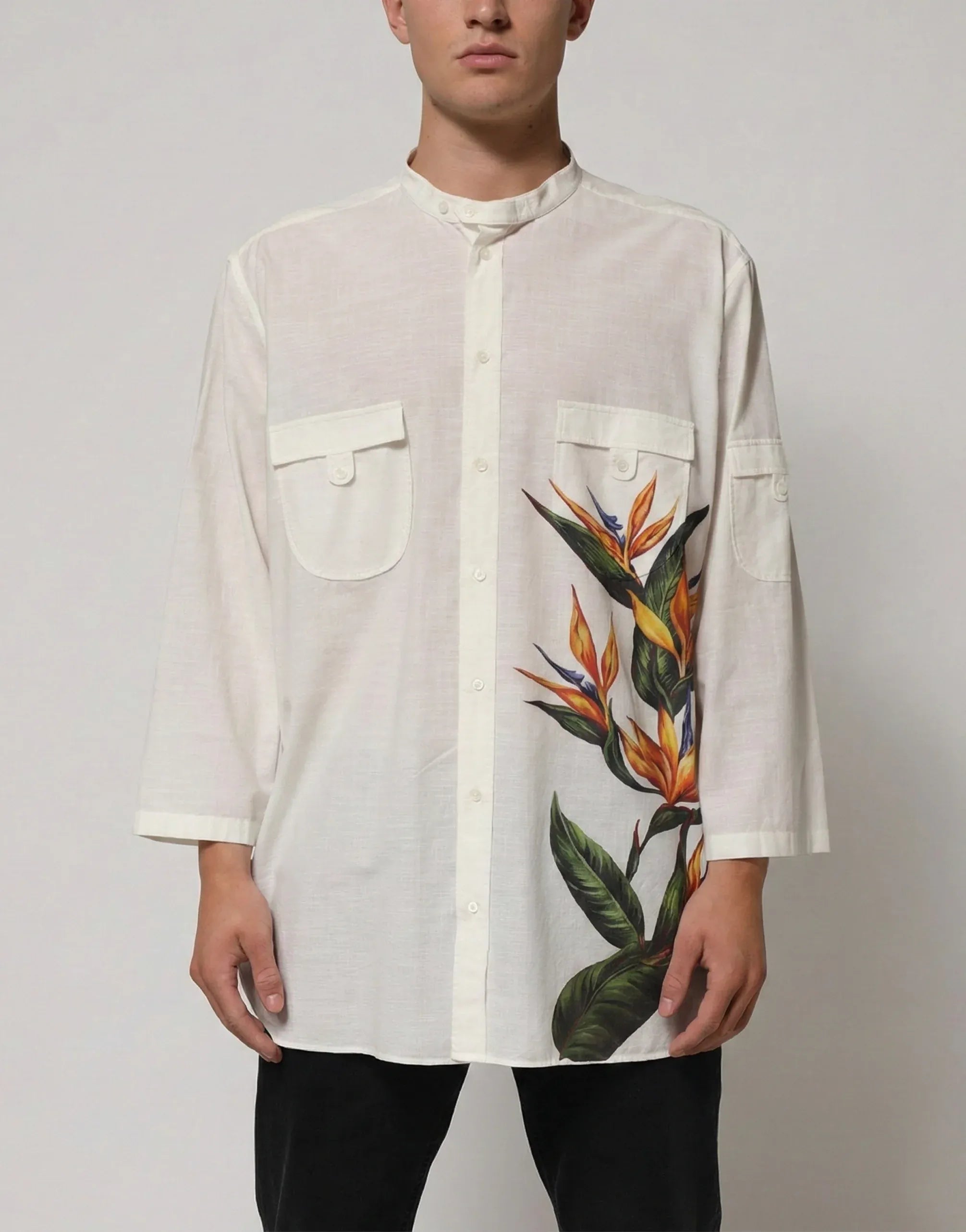 Dolce & Gabbana Cotton Floral-Print Shirt