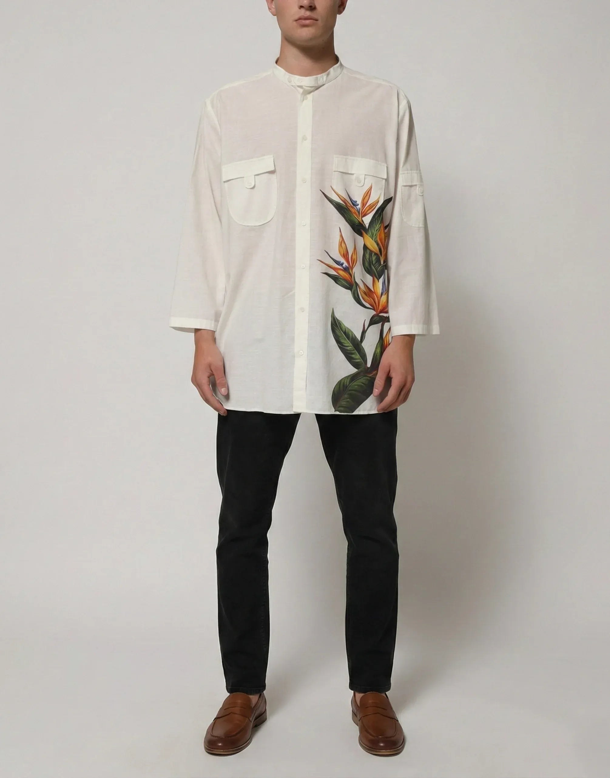 Dolce & Gabbana Cotton Floral-Print Shirt