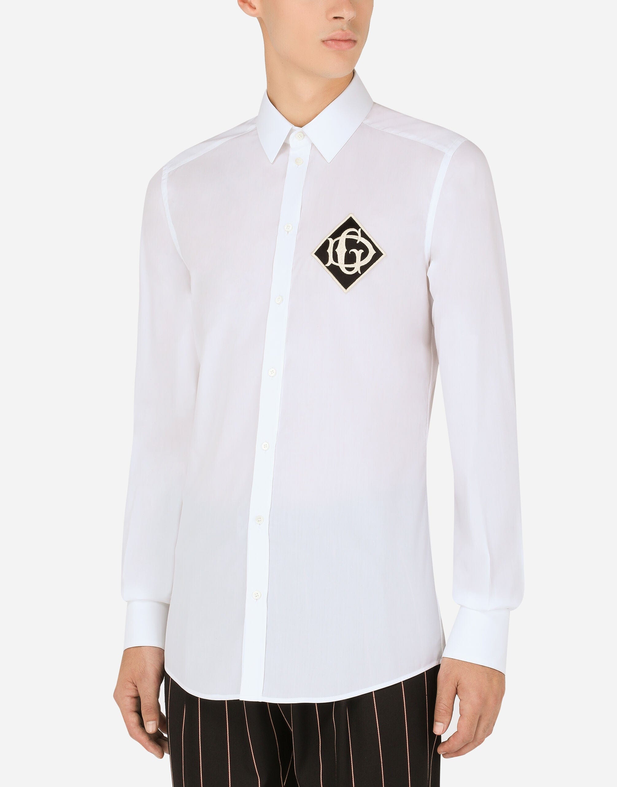 Dolce & Gabbana Cotton Gold-Fit Shirt With DG Logo