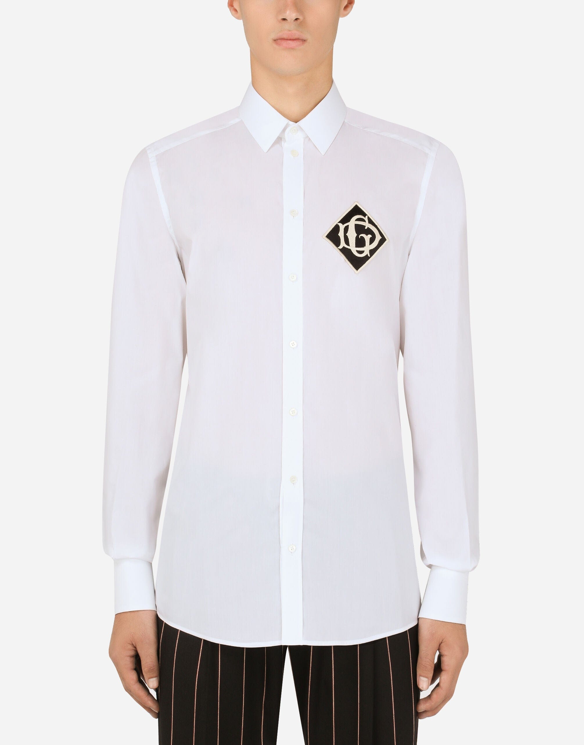 Dolce & Gabbana Cotton Gold-Fit Shirt With DG Logo