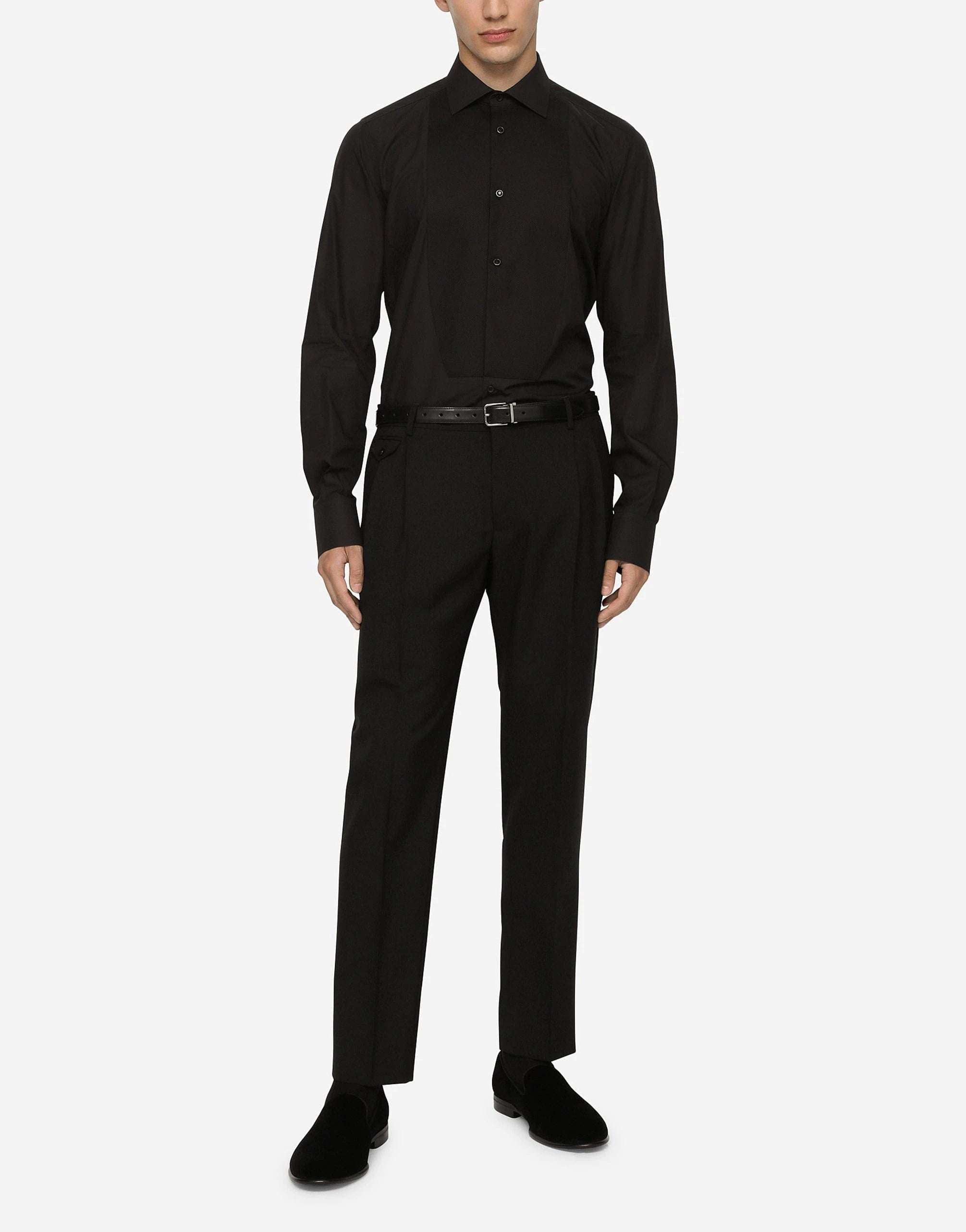 Dolce & Gabbana Cotton Gold-Fit Tuxedo Shirt