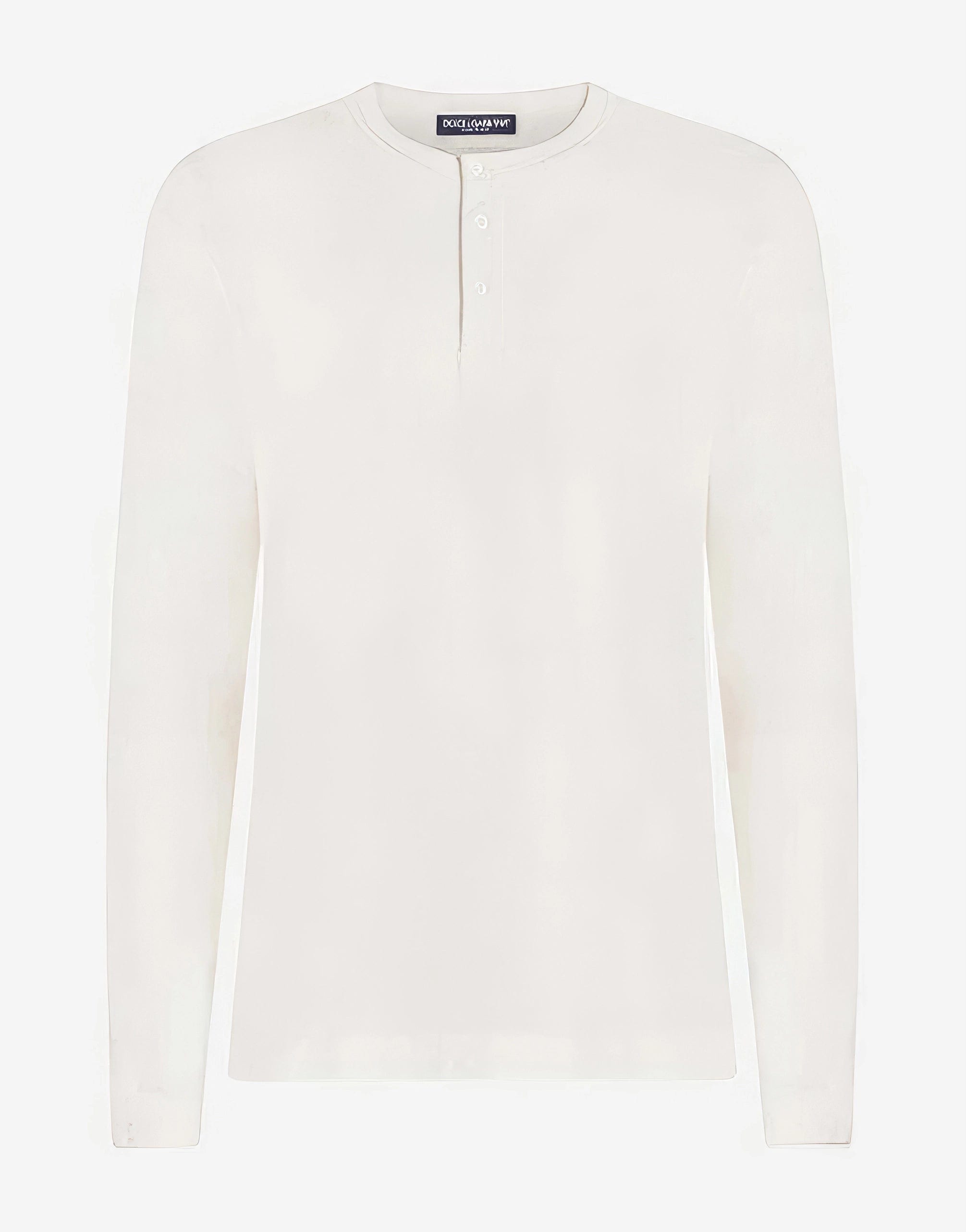 Dolce & Gabbana Cotton Granddad-neck Sweater With Long Sleeves