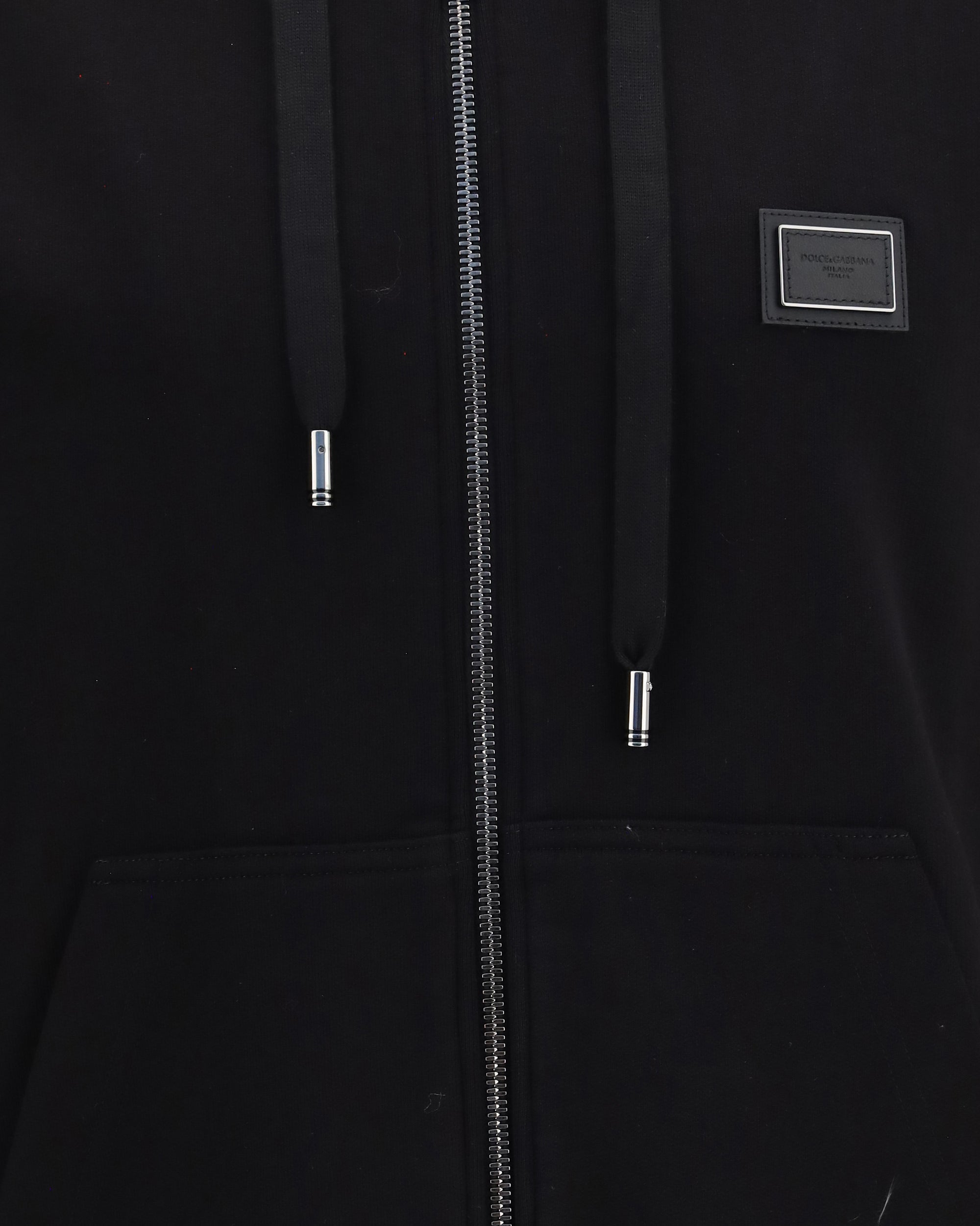 Dolce & Gabbana Cotton Hooded Sweatshirt With DG Plaque | Sendegaro