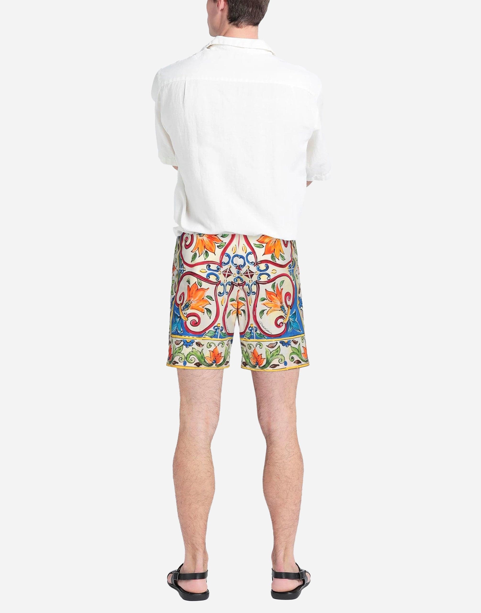 Dolce & Gabbana Cotton Majolica Print Shorts