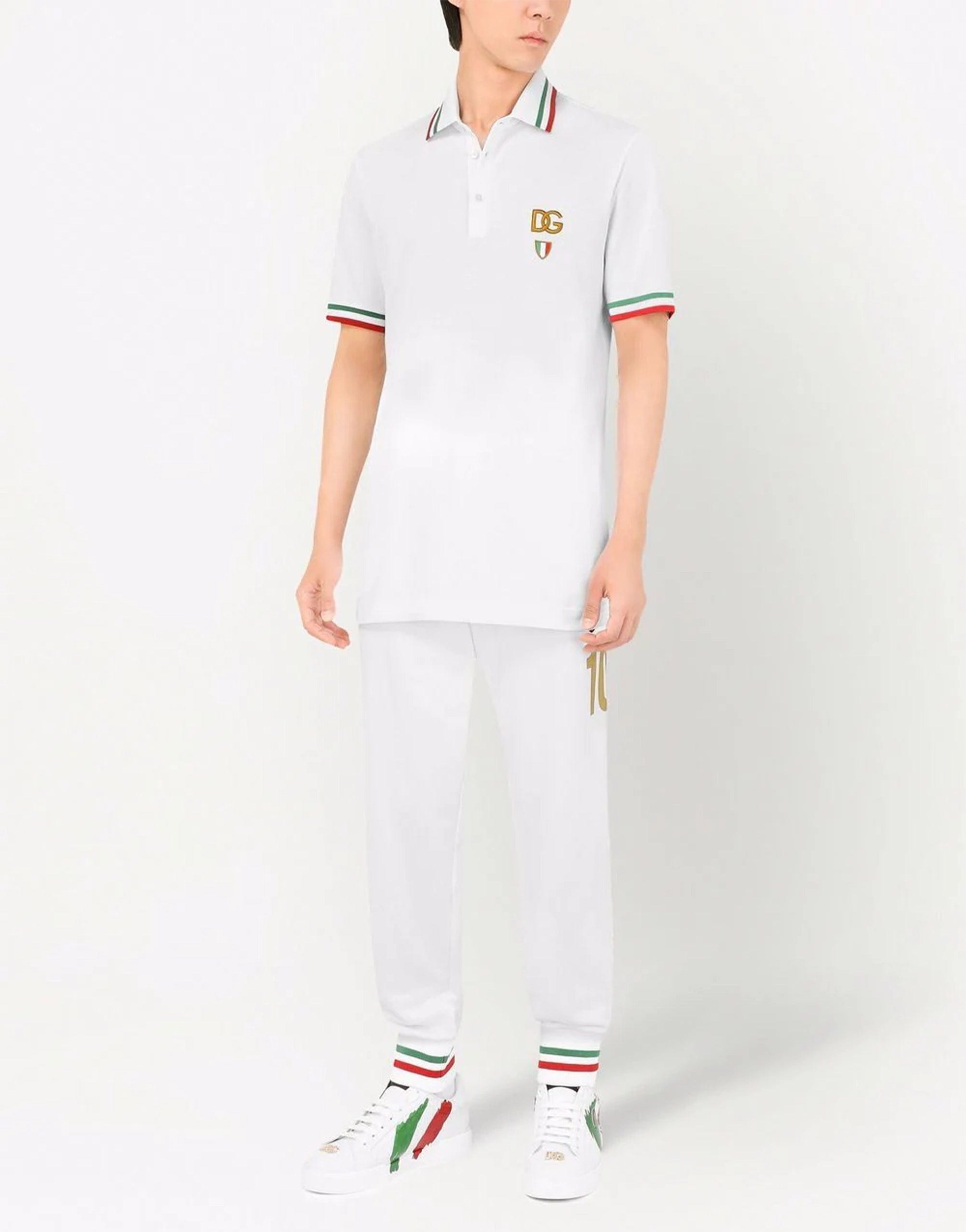 Dolce & Gabbana Cotton Piqué Polo Shirt With DG Patch