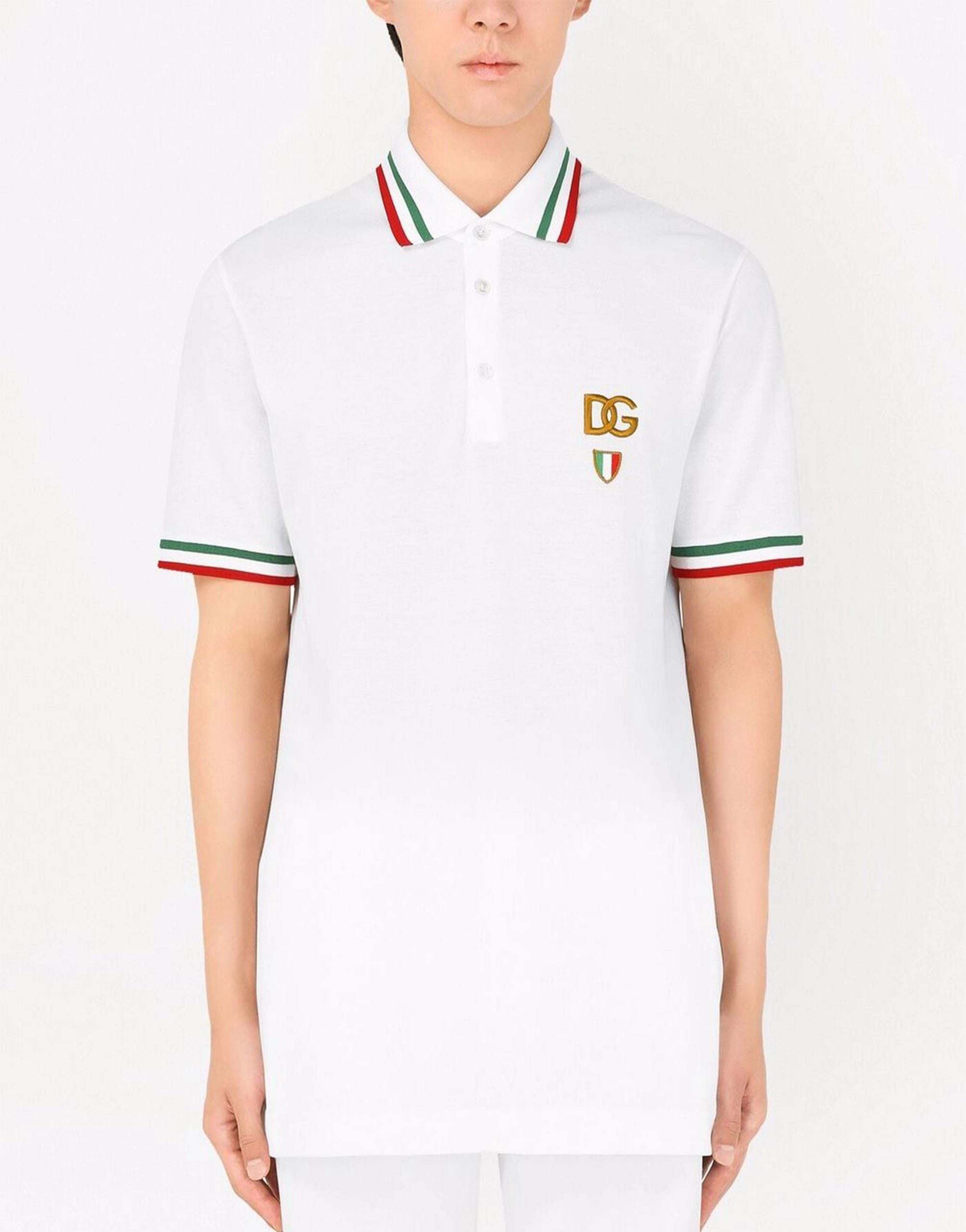 Dolce & Gabbana Cotton Piqué Polo Shirt With DG Patch