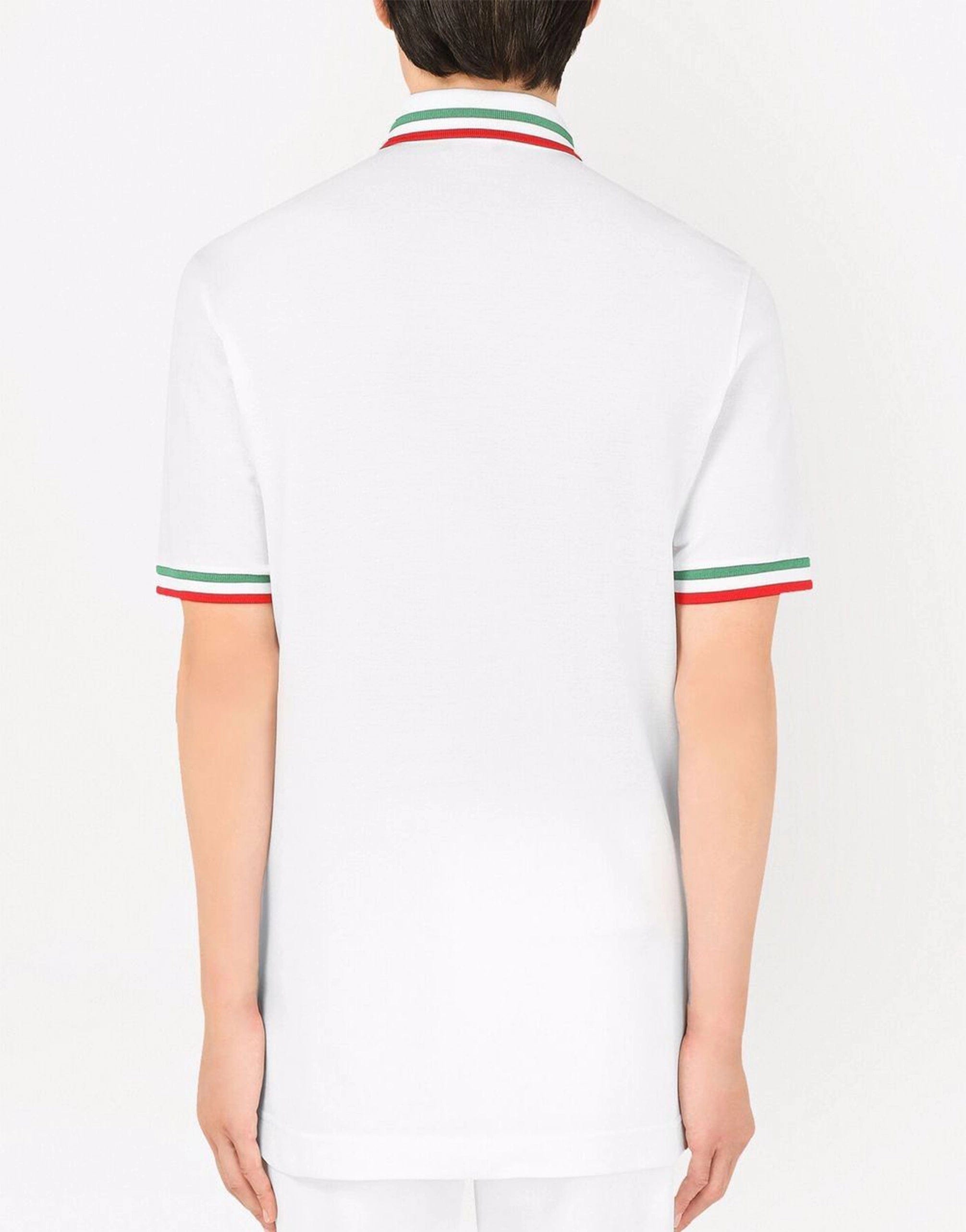 Cotton Piqué Polo Shirt With DG Patch