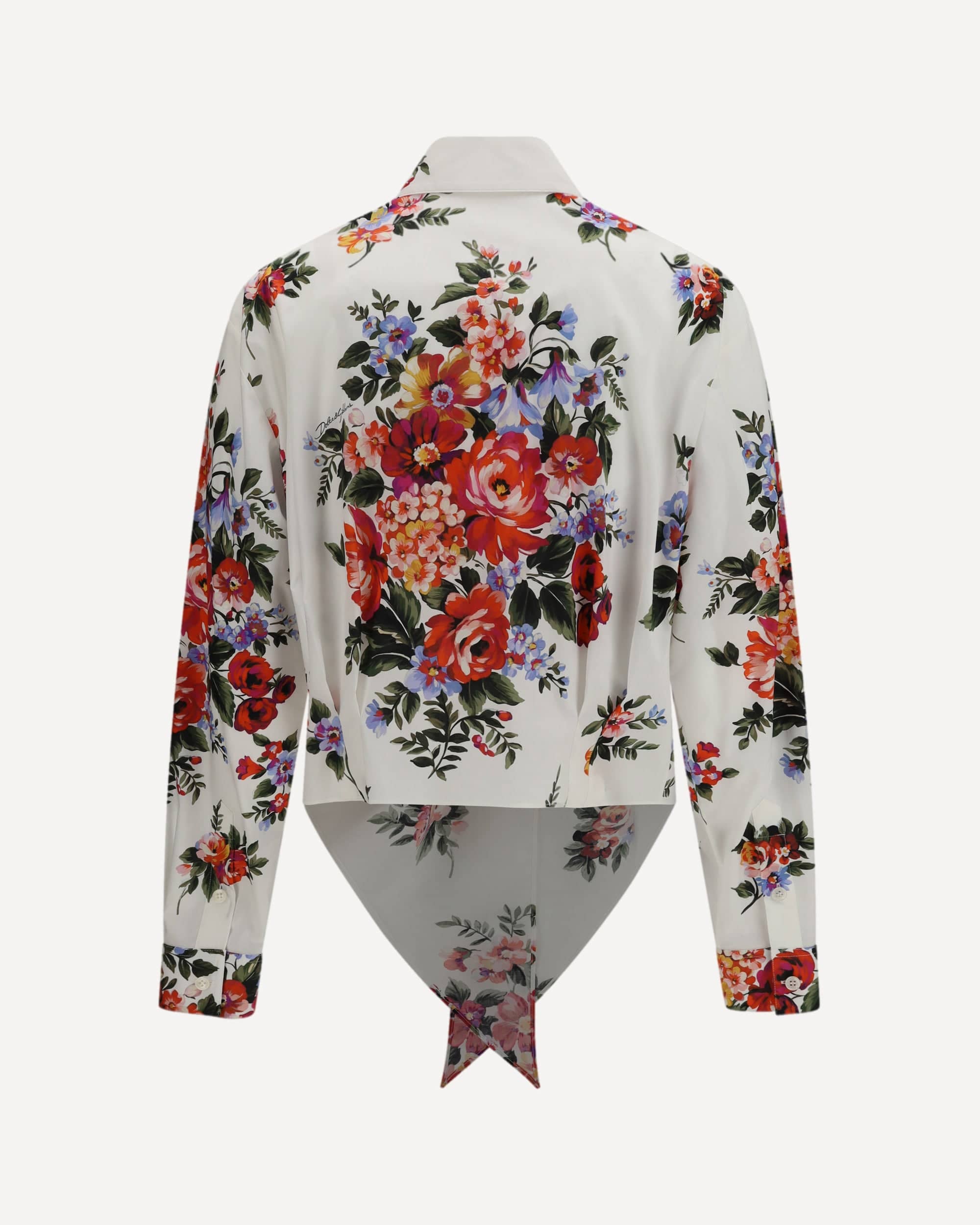Dolce & Gabbana Cotton Shirt With Bouquet Print
