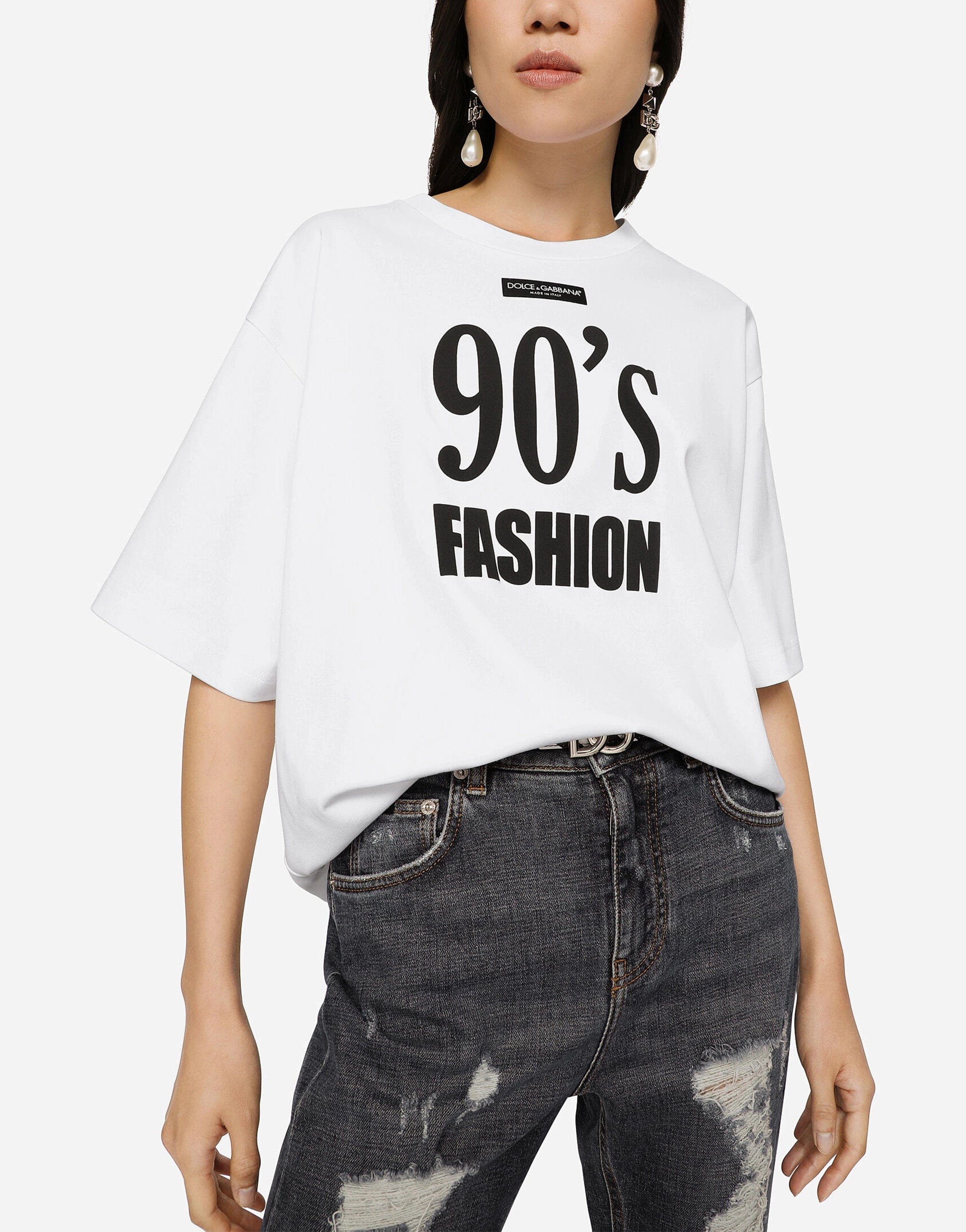 Dolce & Gabbana Cotton Slogan-Print T-Shirt