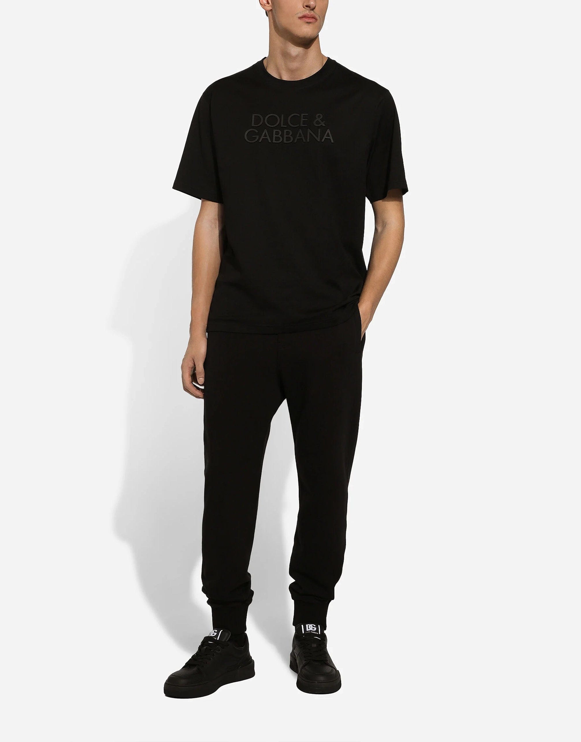 Dolce & Gabbana Cotton T-Shirt With Logo Embroidery