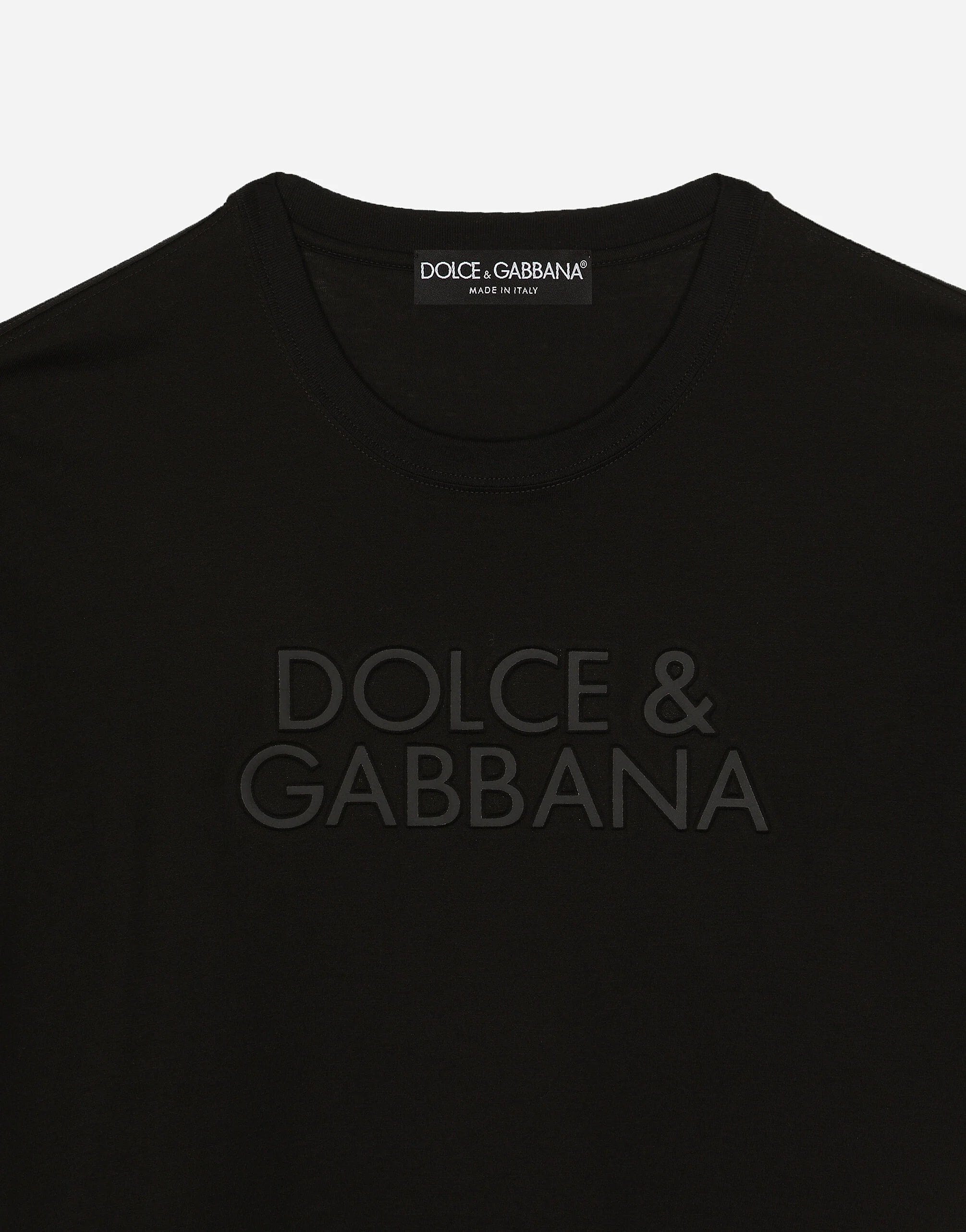 Dolce & Gabbana Cotton T-Shirt With Logo Embroidery