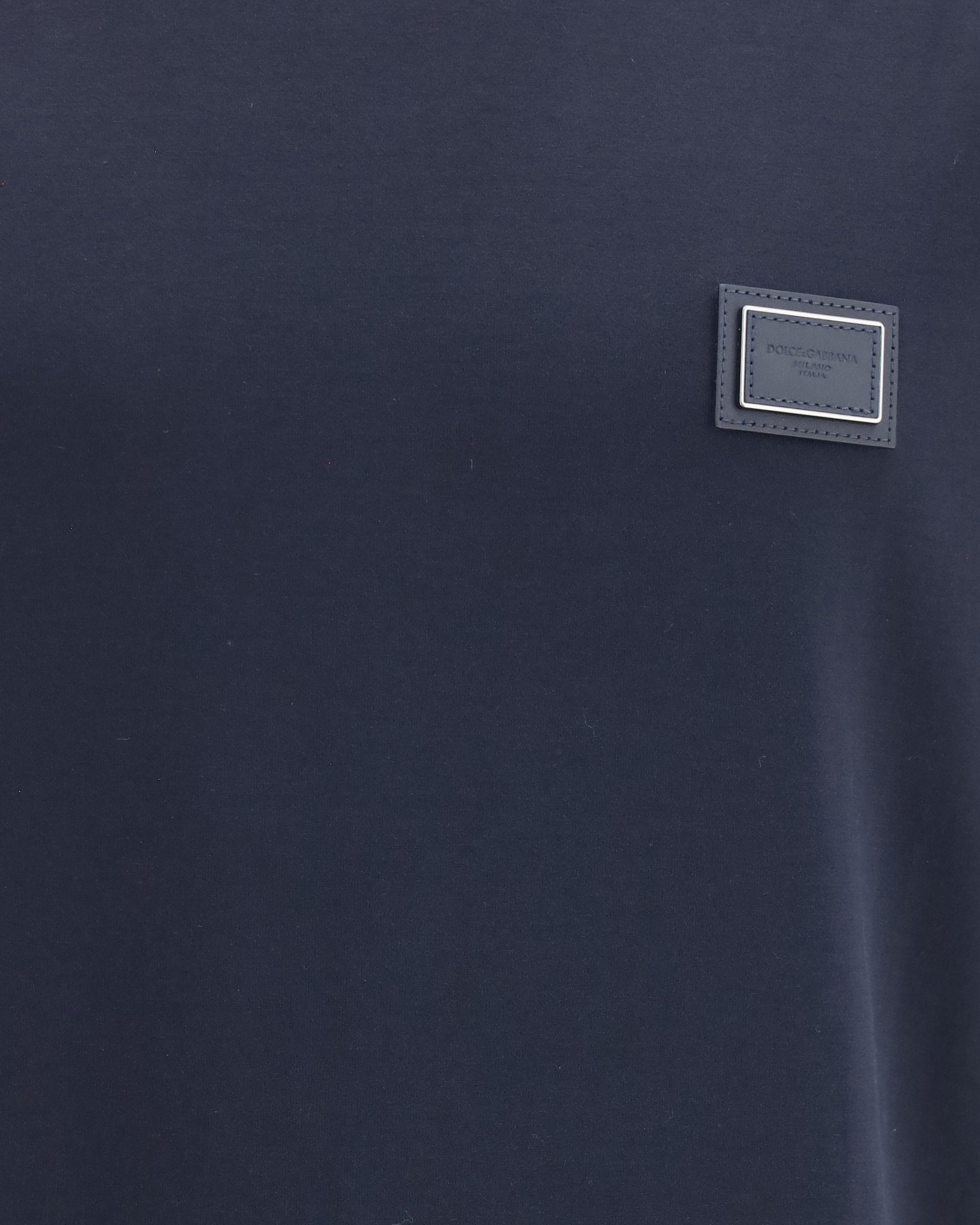 Dolce & Gabbana Cotton T-Shirt With Logo Plaque