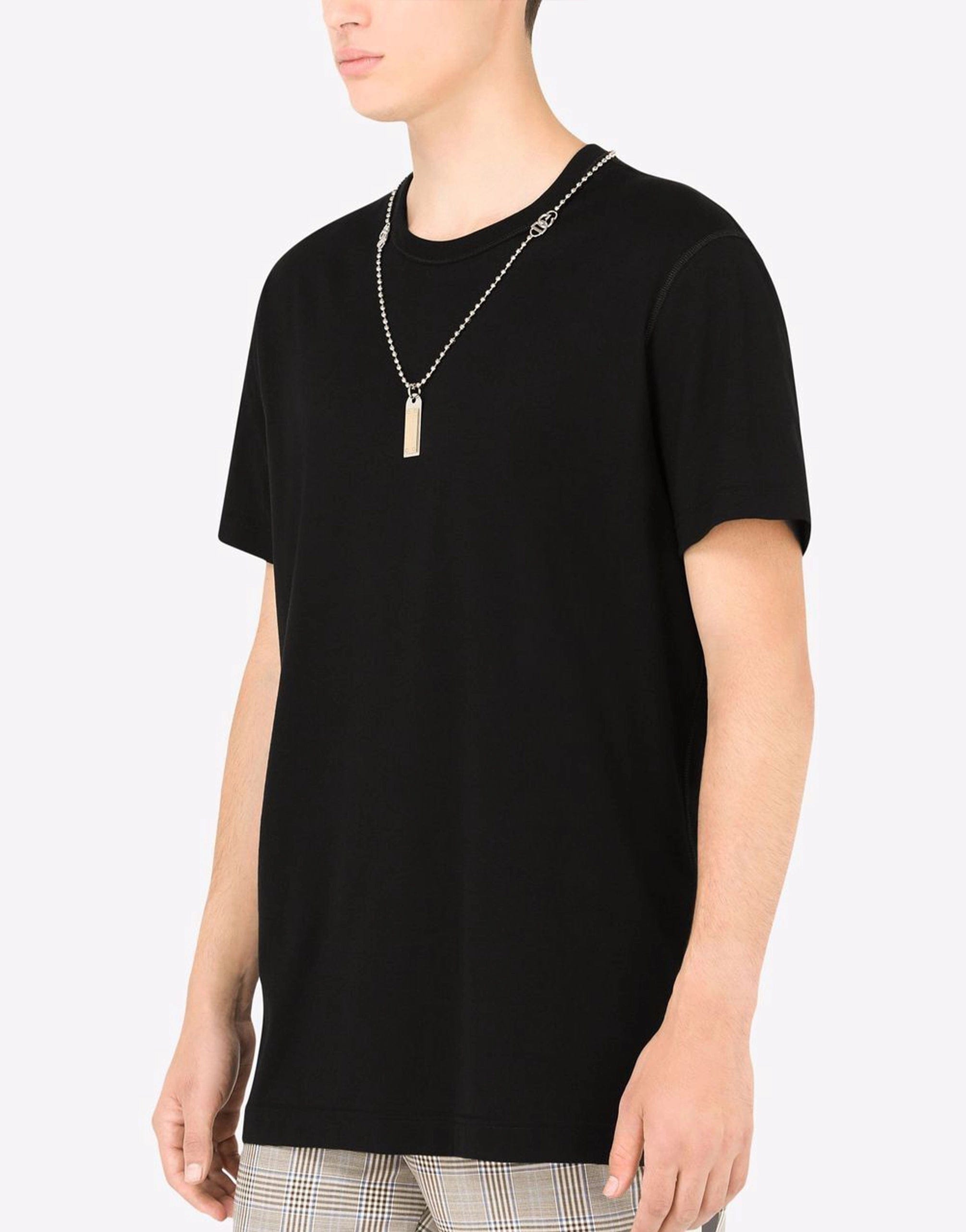 Dolce & Gabbana Cotton T-Shirt With Necklace