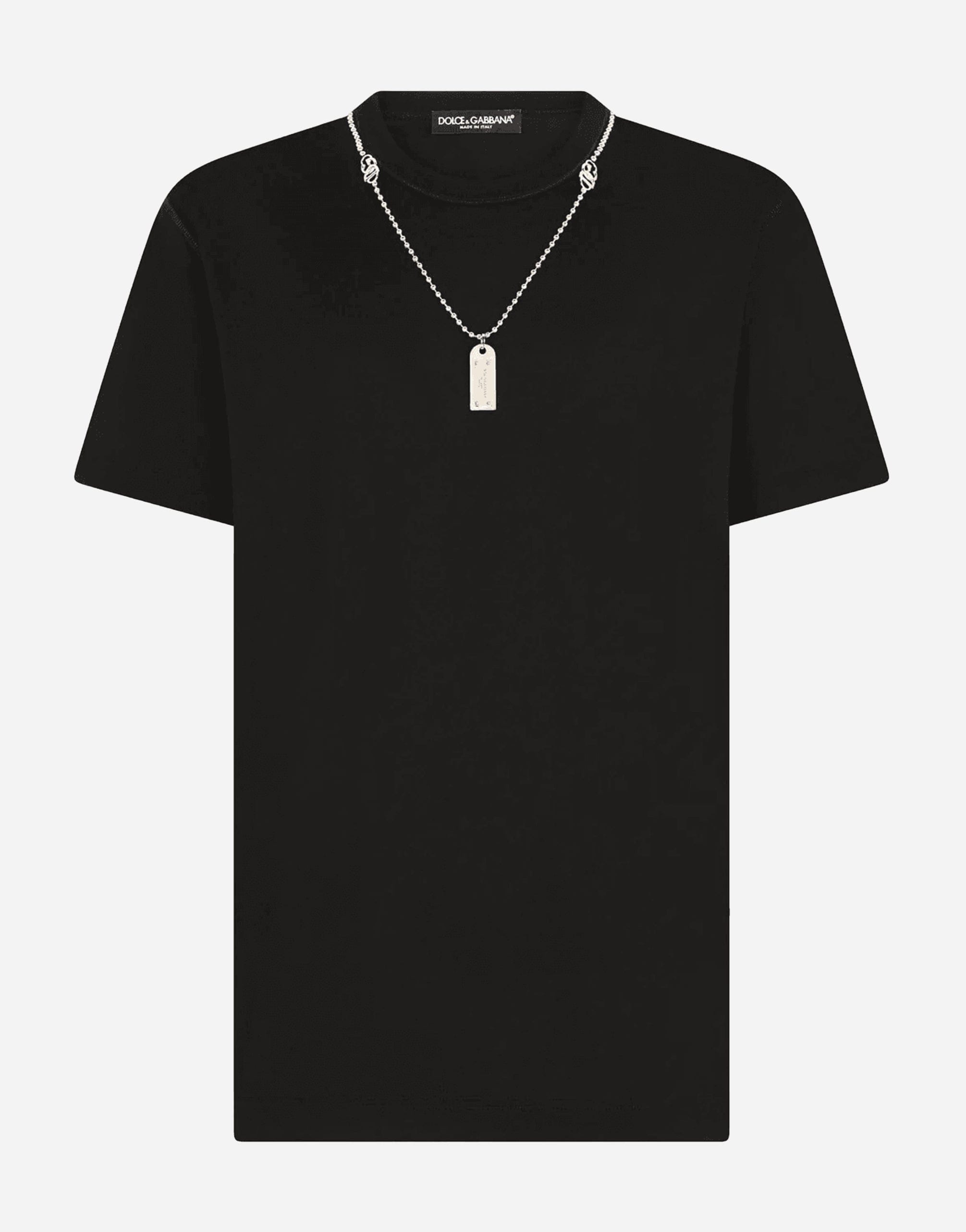 Cotton T-Shirt With Necklace
