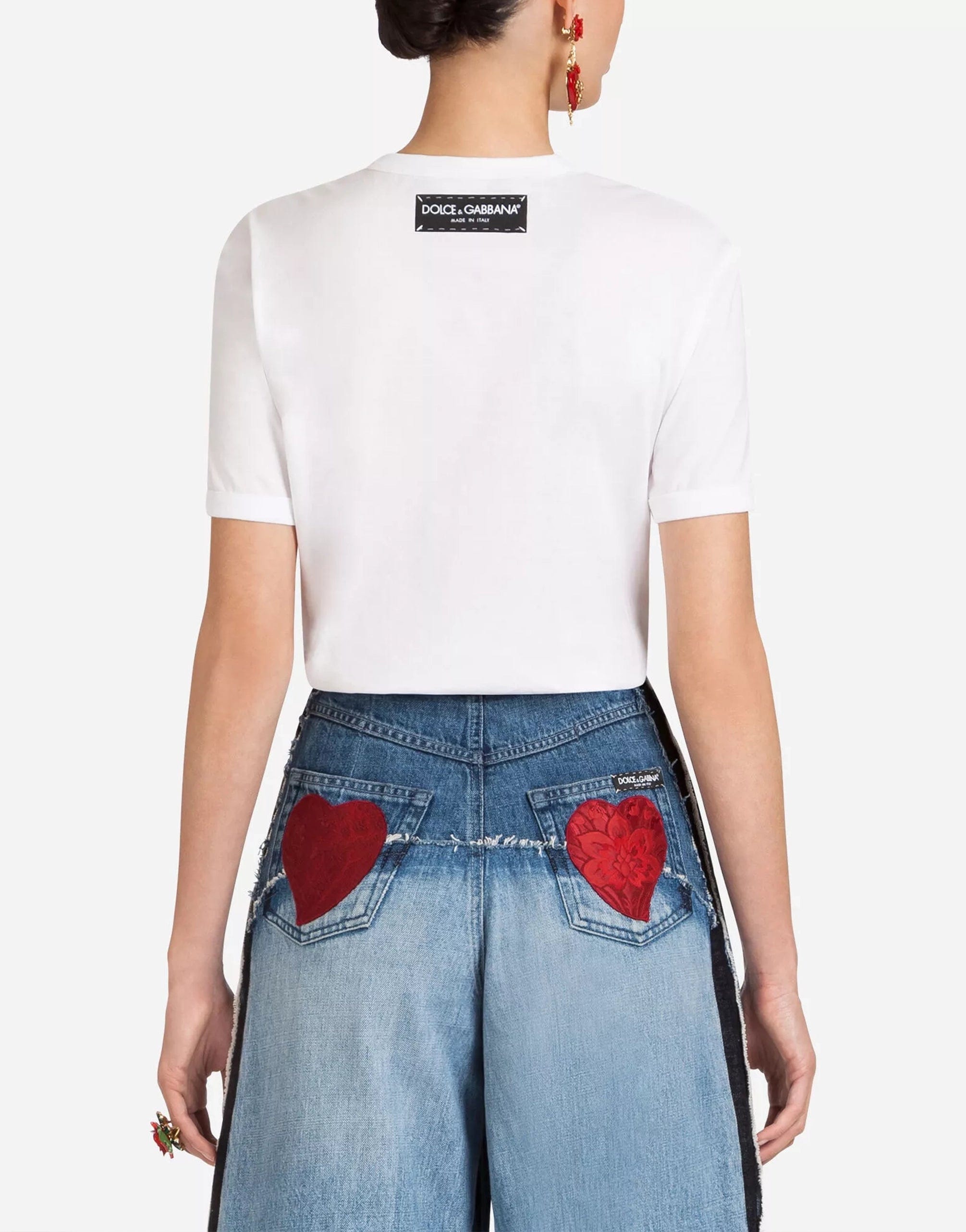 Dolce & Gabbana Cotton T-Shirt With Patches