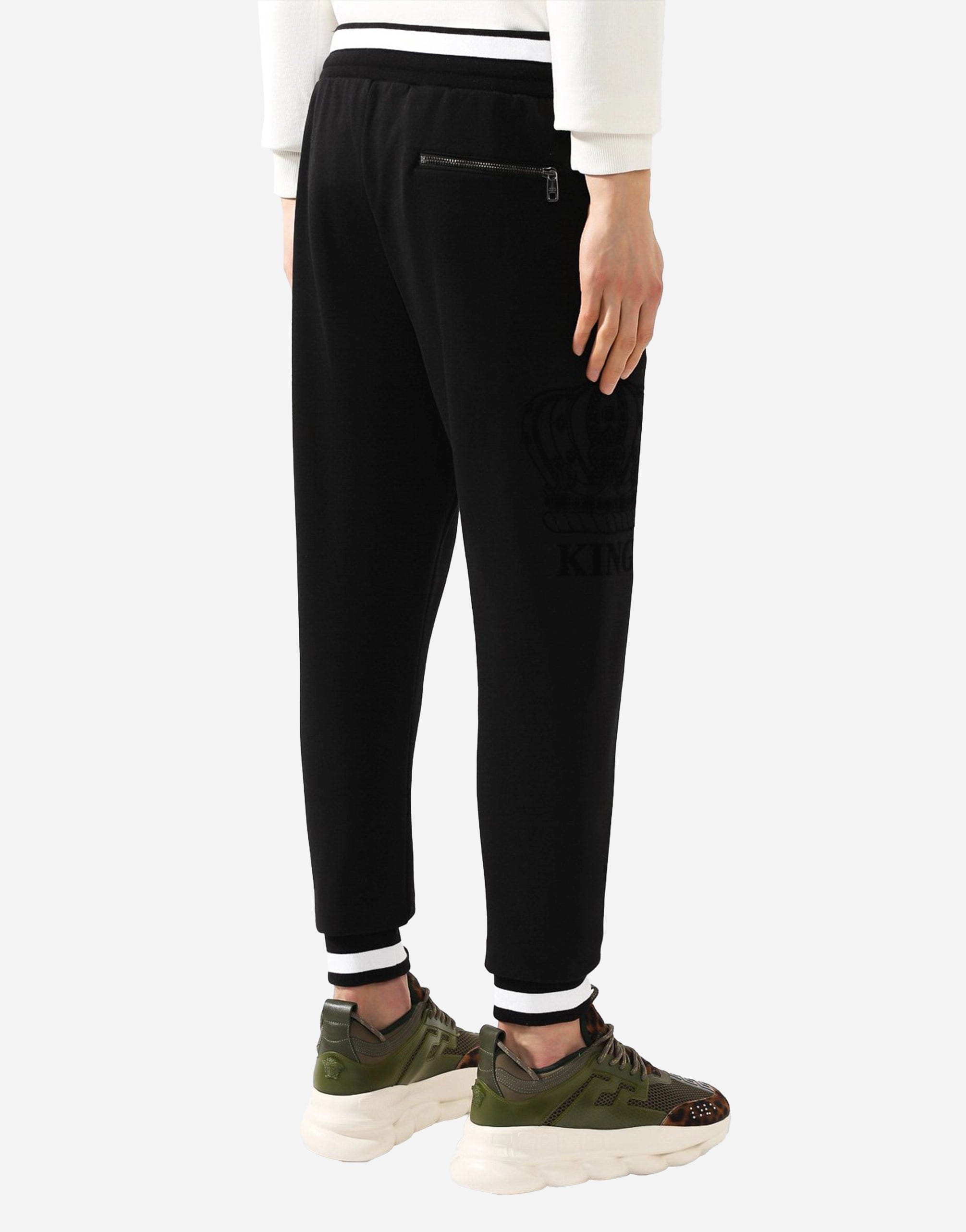Black Cotton Logo Sweatpants Jogging Pants