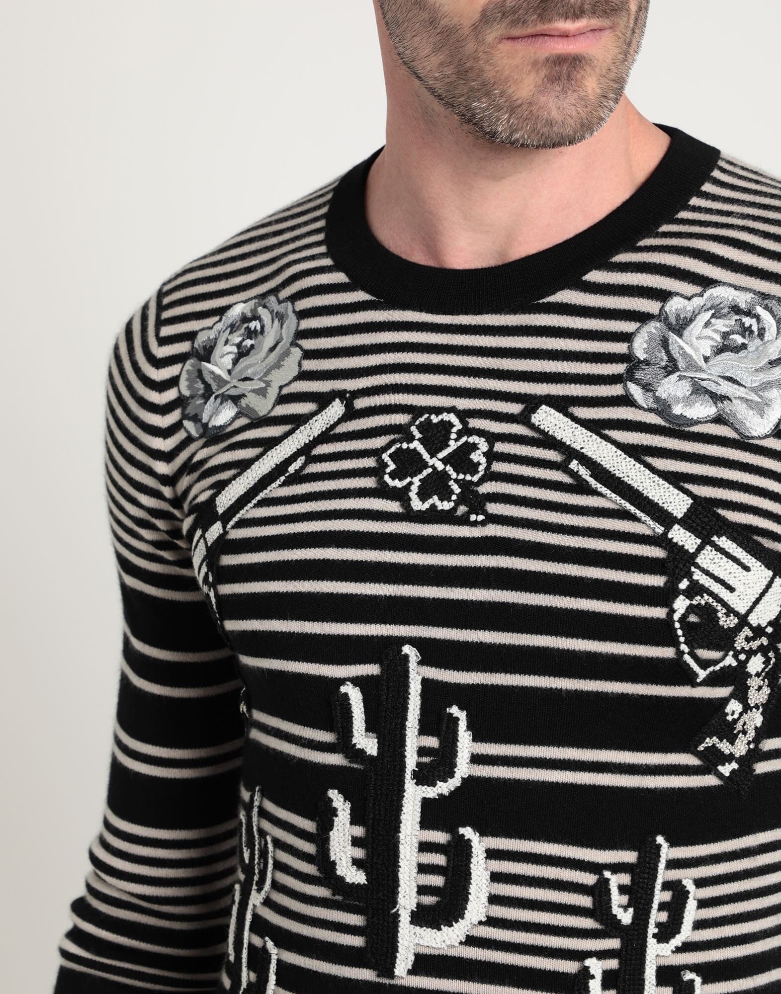 Dolce & Gabbana Cowboy Graphic Knit Sweater | Sendegaro CA