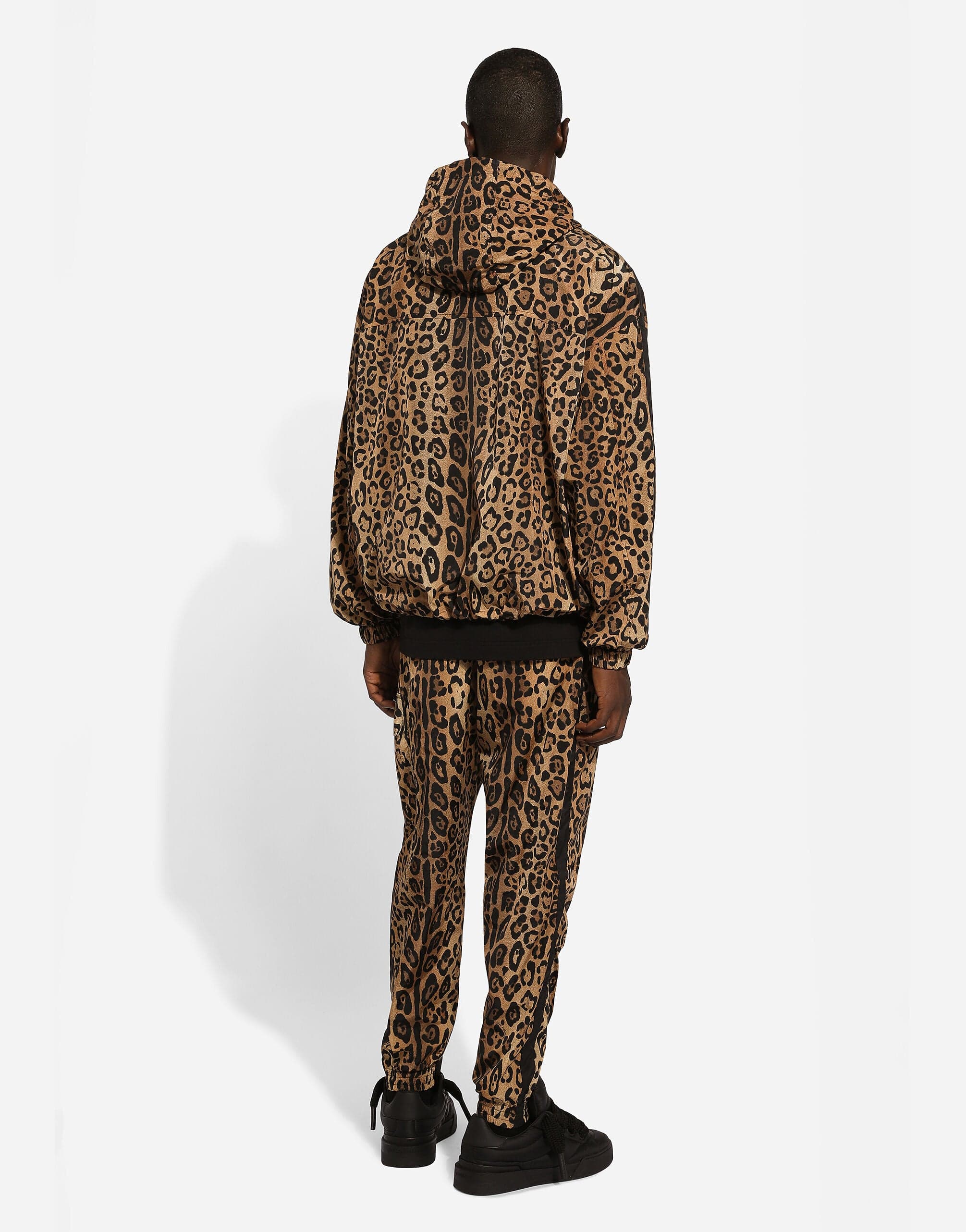 Dolce & Gabbana Crespo Leopard-Print Hooded Jacket