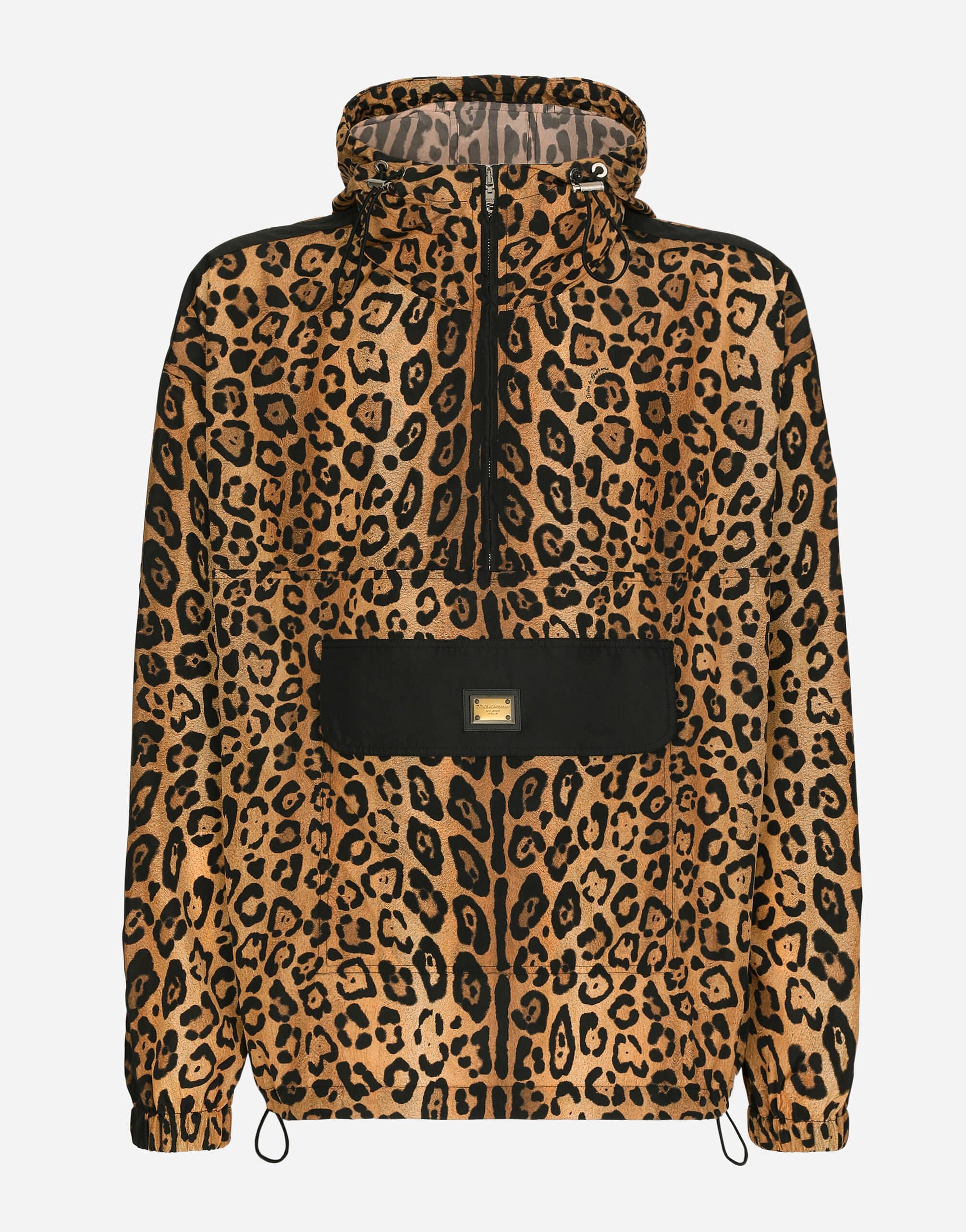 Dolce & Gabbana Crespo Leopard-Print Hooded Jacket