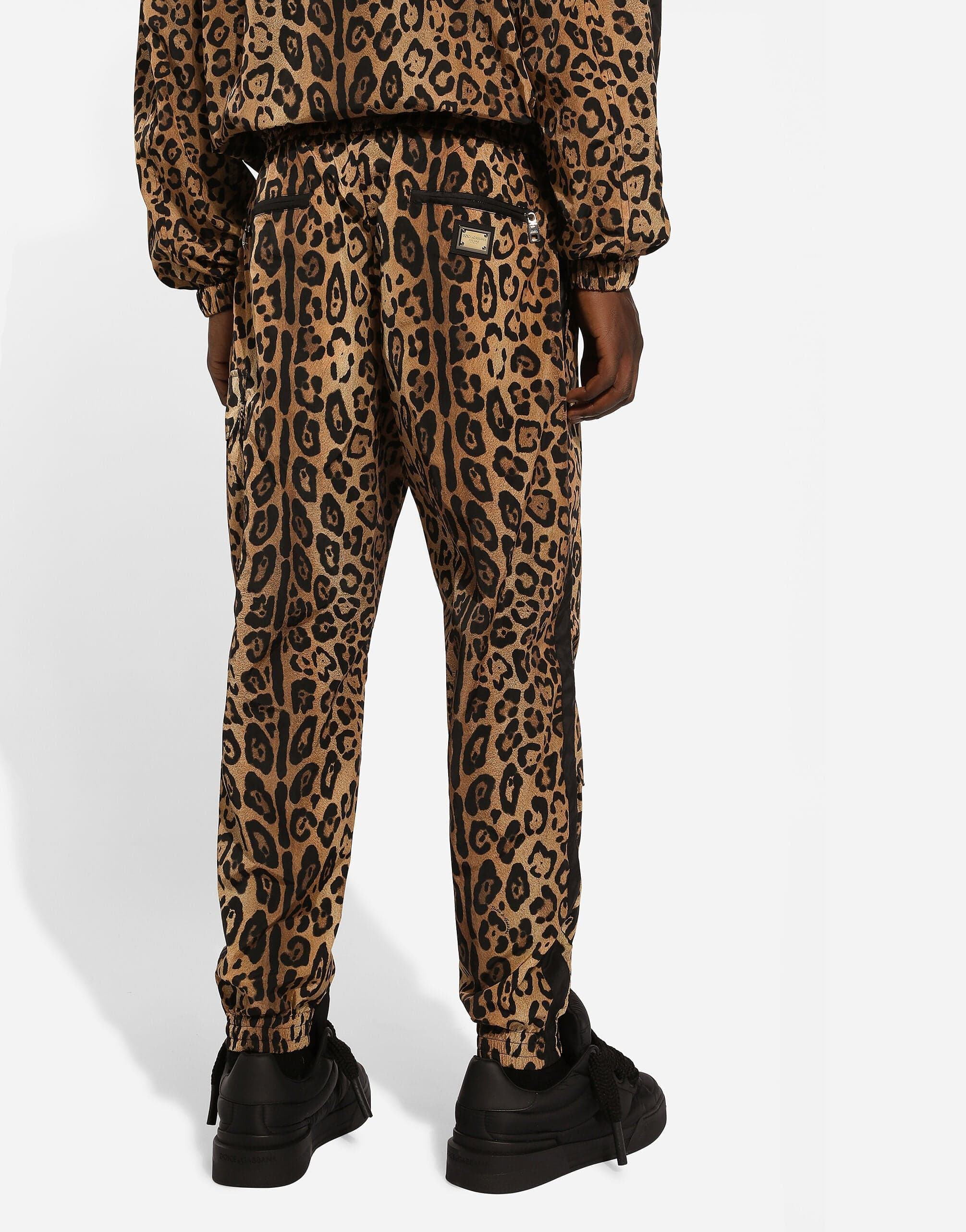 Dolce & Gabbana Crespo Leopard-Print Jogging Pants