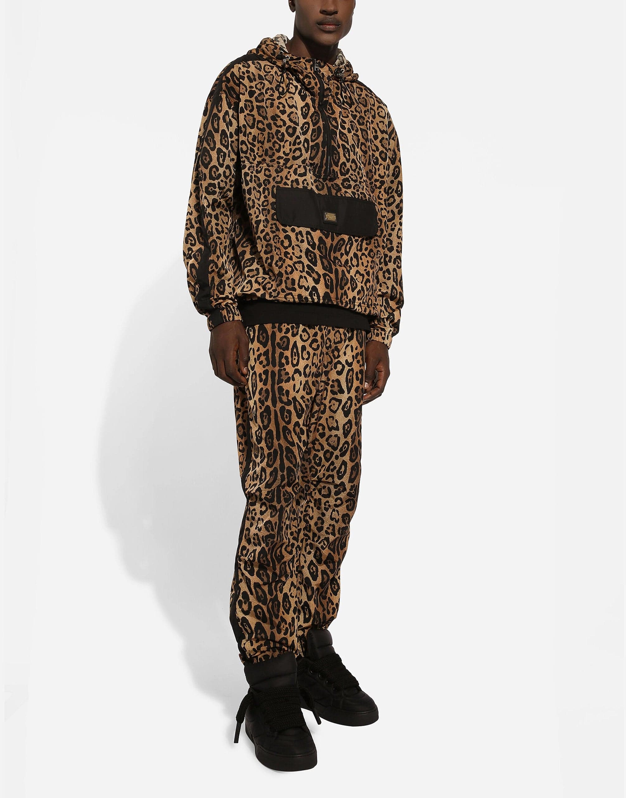 Dolce & Gabbana Crespo Leopard-Print Jogging Pants