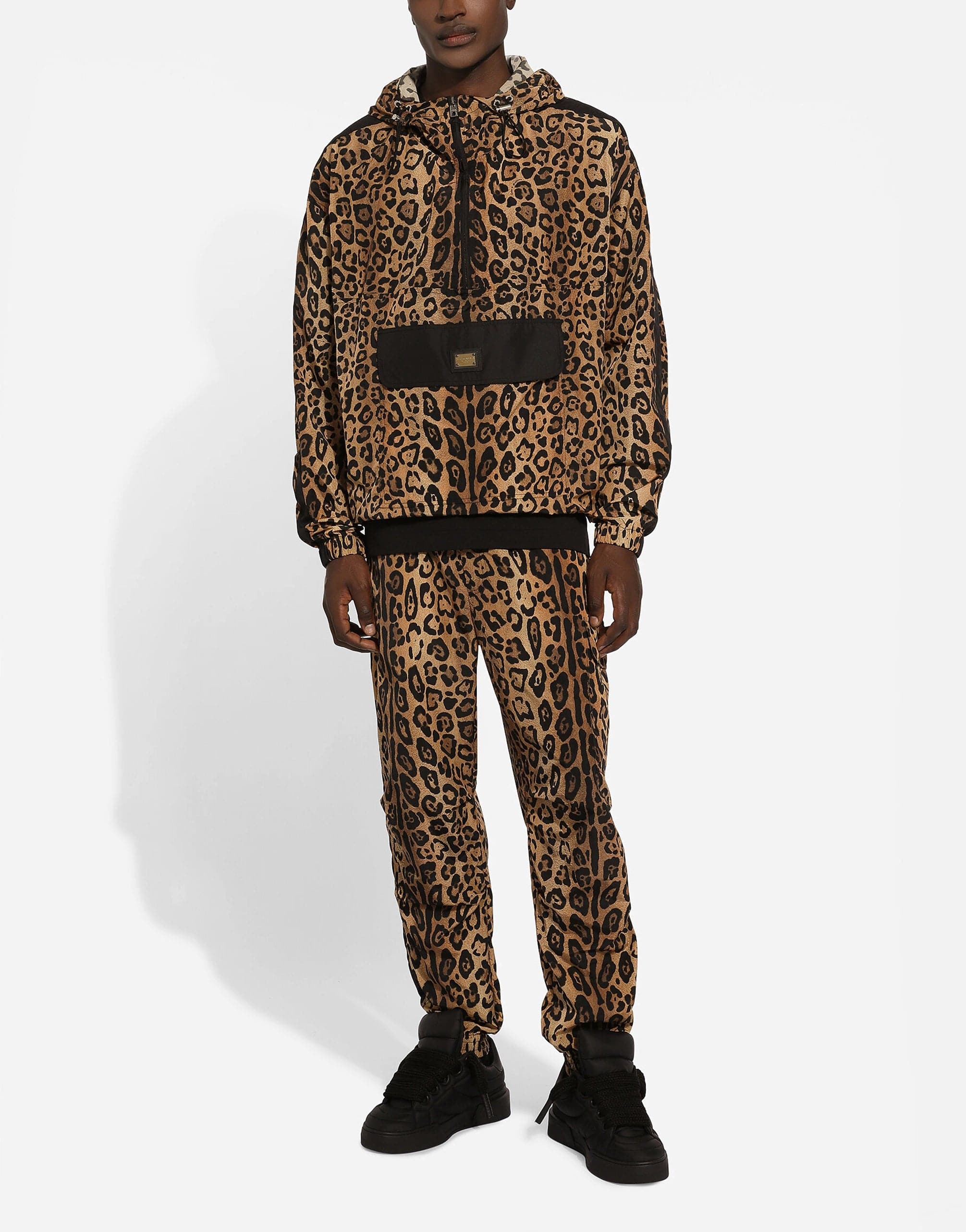 Dolce & Gabbana Crespo Leopard-Print Jogging Pants