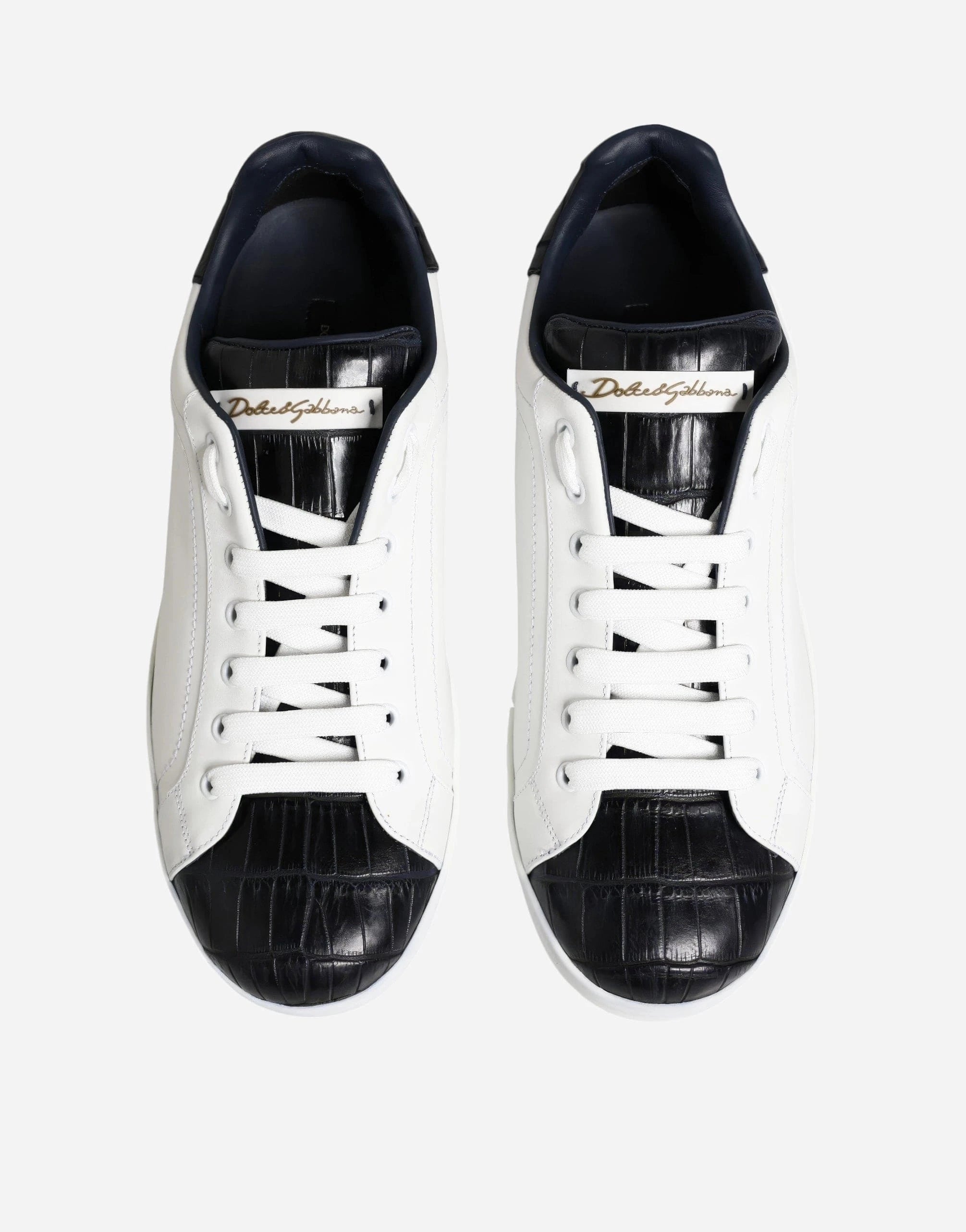 Dolce Gabbana Croc-Leather Portofino Sneakers Sendegaro TW