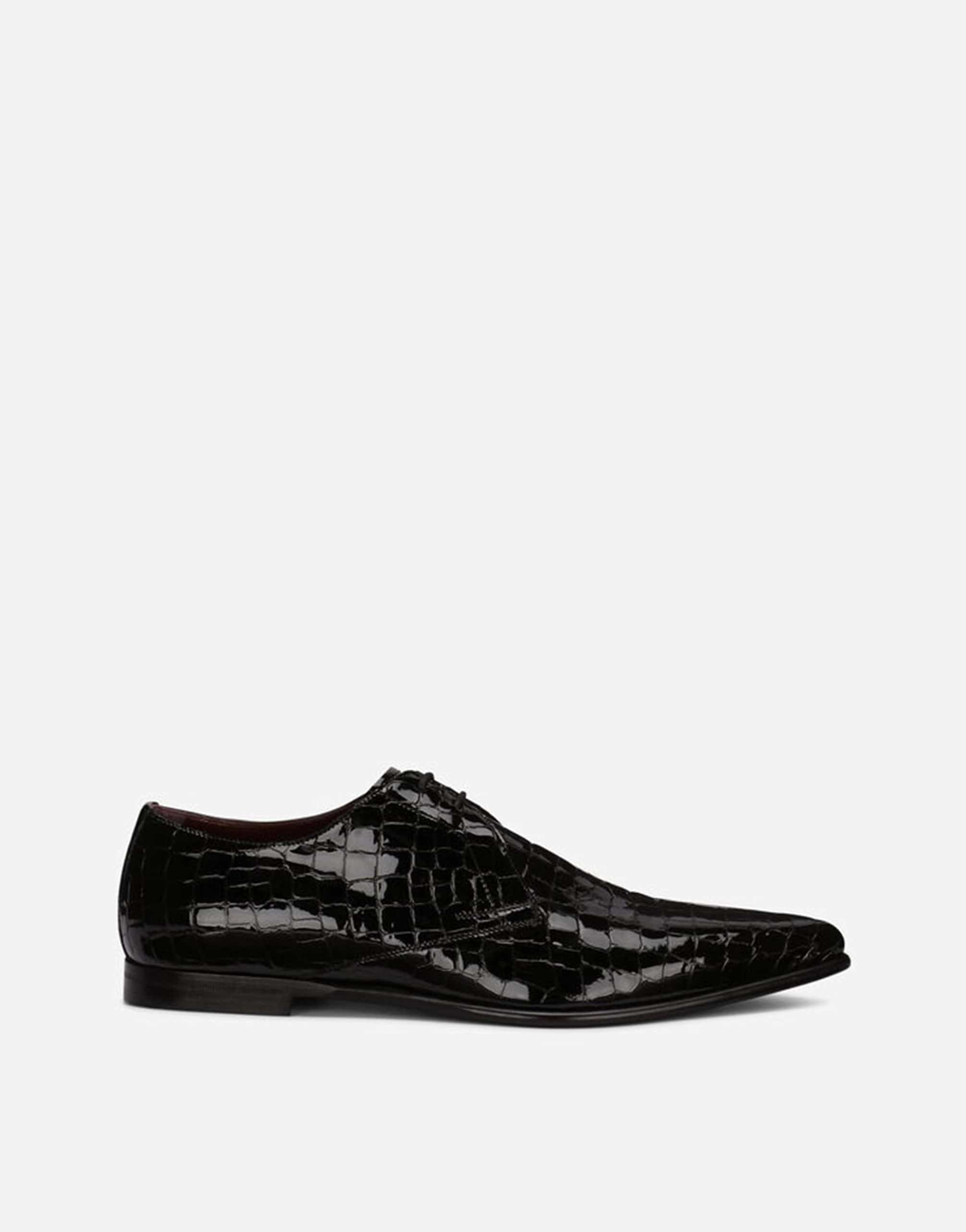 Dolce & Gabbana Crocodile-Embossed Derby Shoes