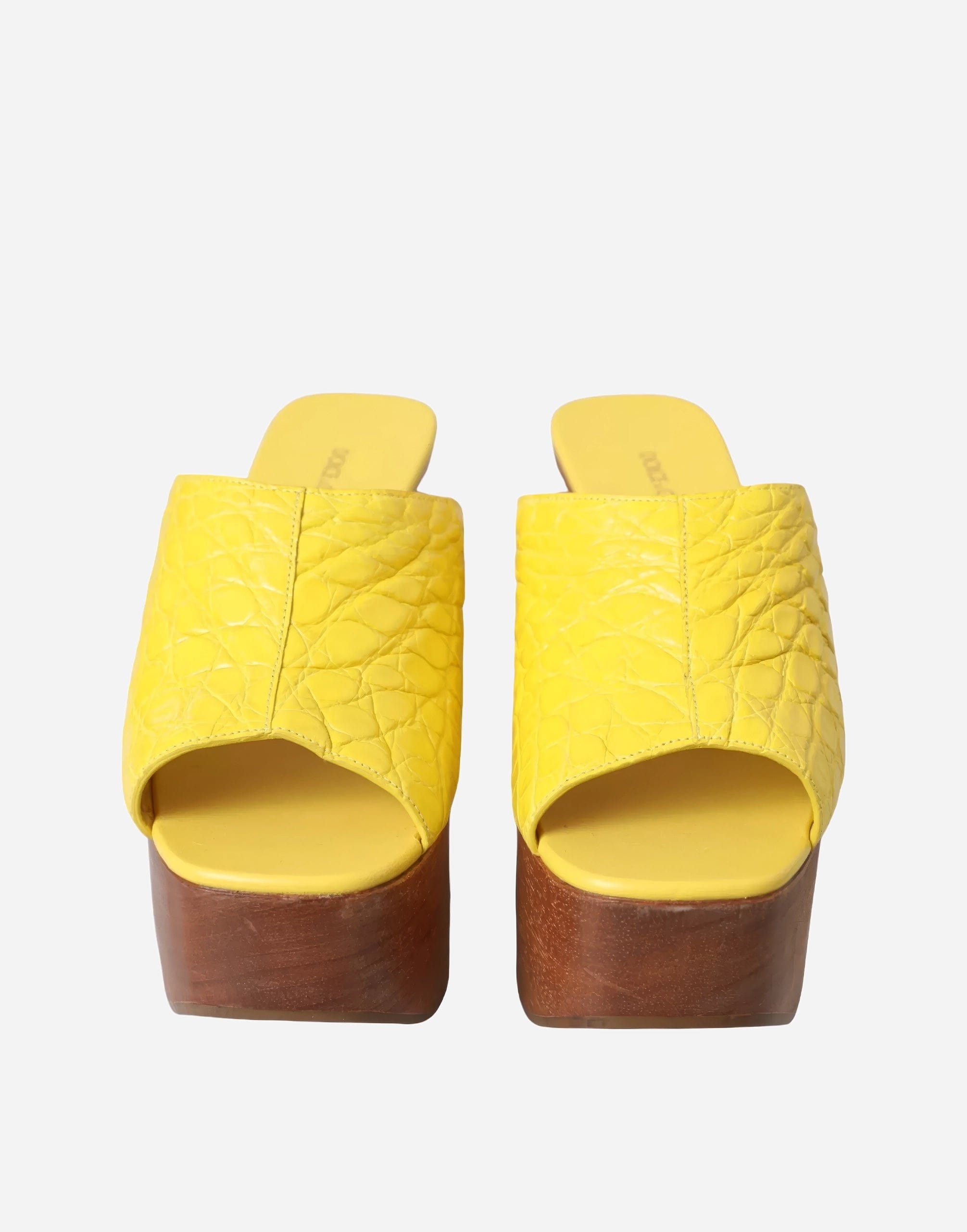 Dolce & Gabbana Crocodile Flank Leather Logo Wedges