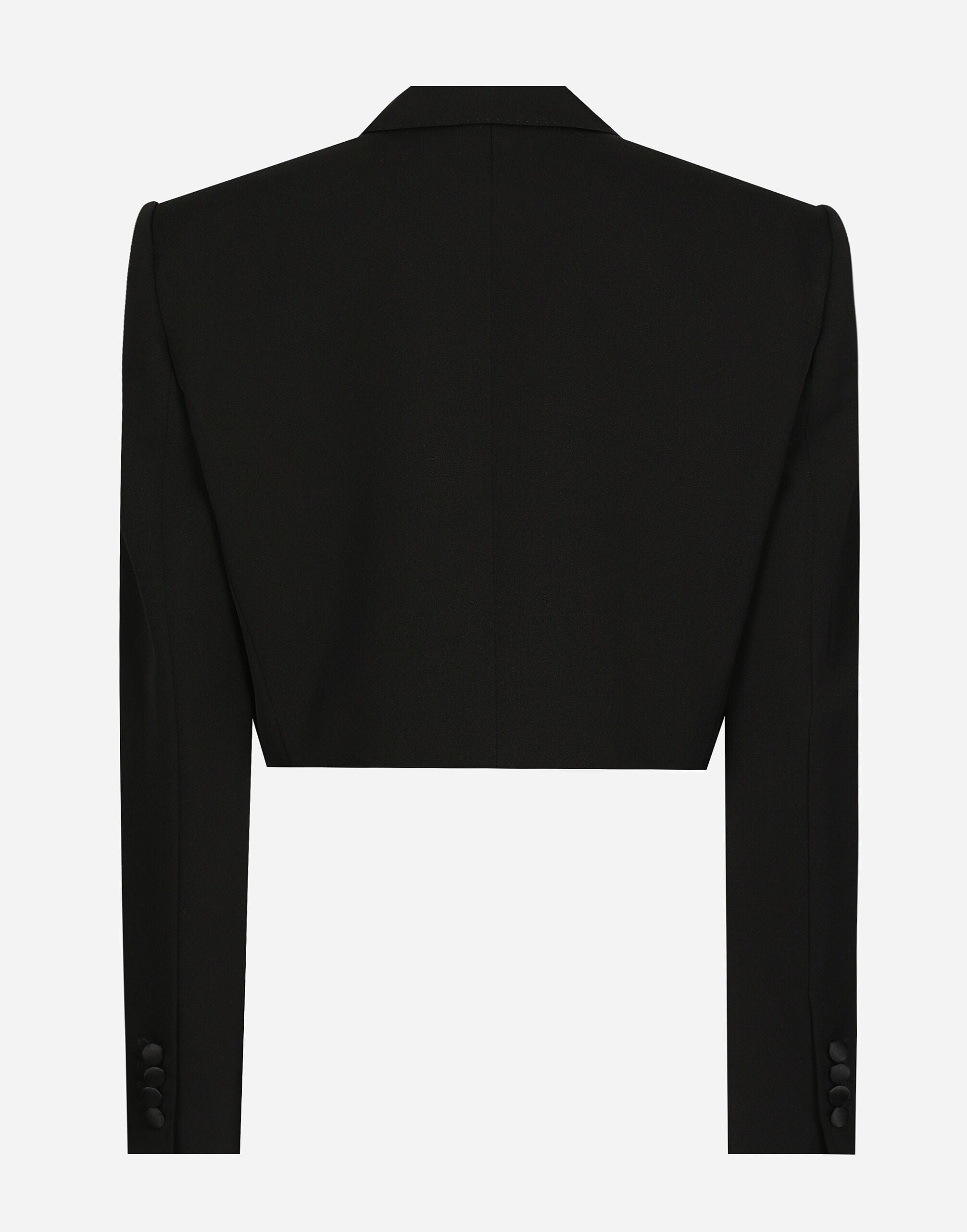 Dolce & Gabbana Cropped Gabardine Tuxedo Jacket