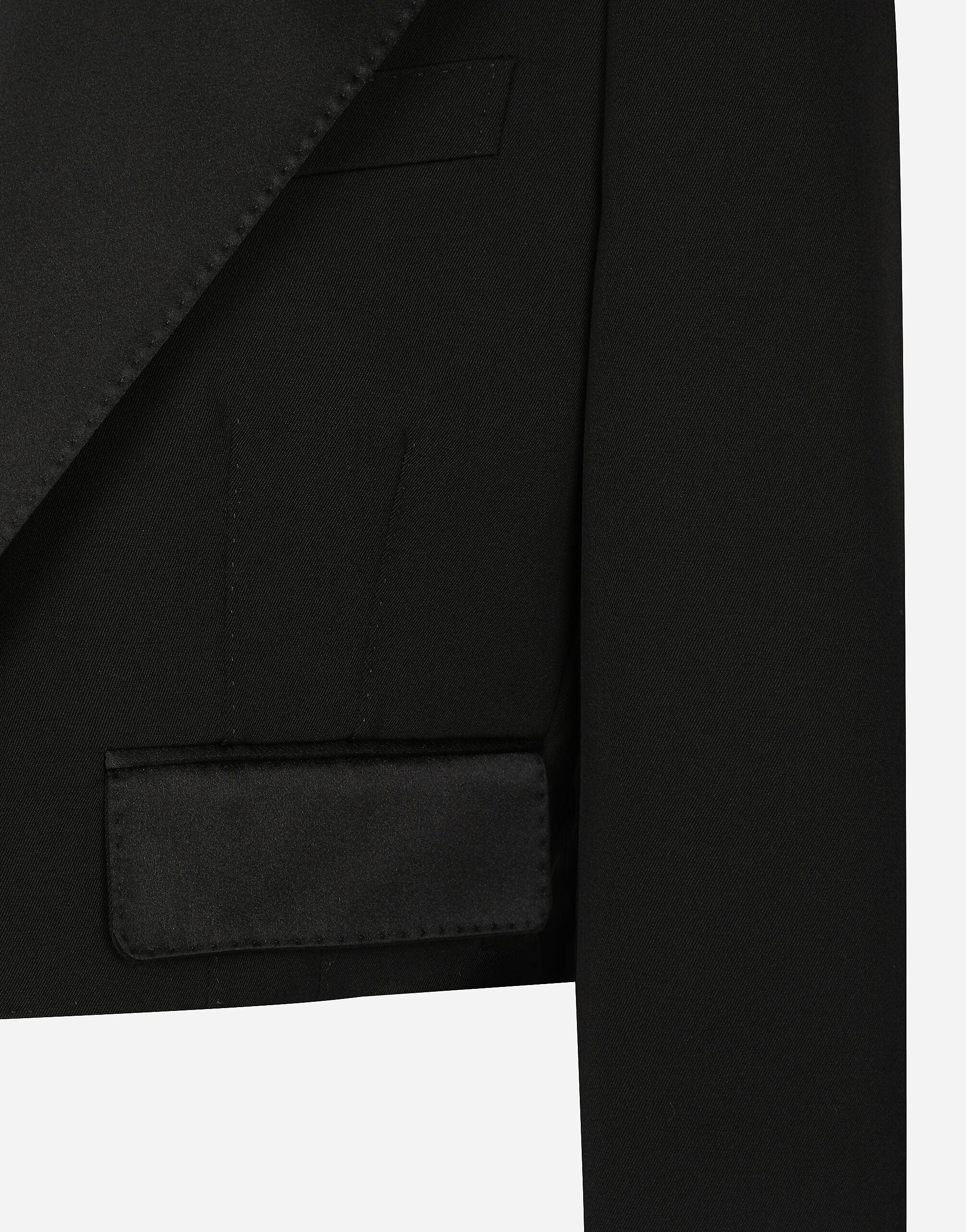 Dolce & Gabbana Cropped Gabardine Tuxedo Jacket