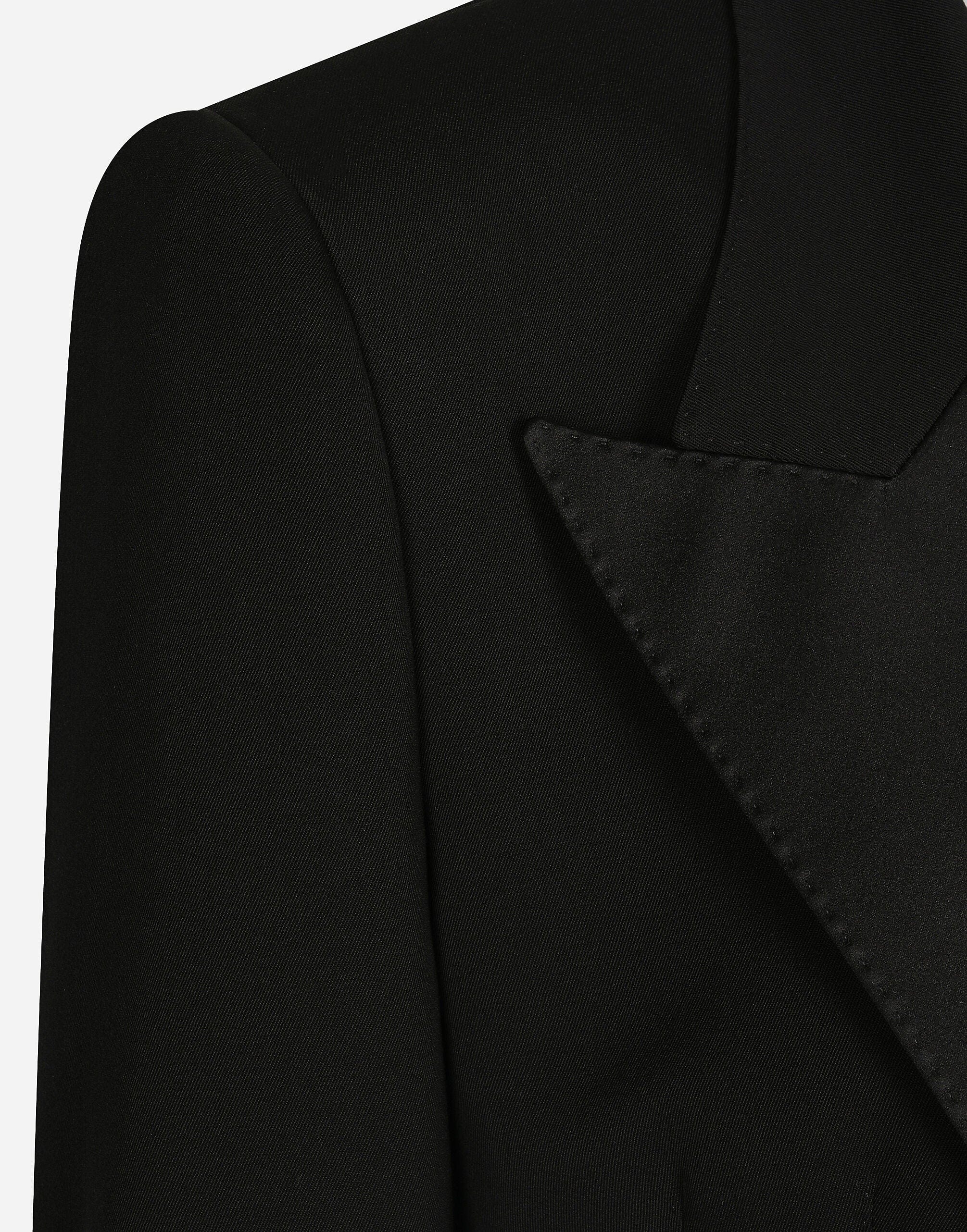 Dolce & Gabbana Cropped Gabardine Tuxedo Jacket