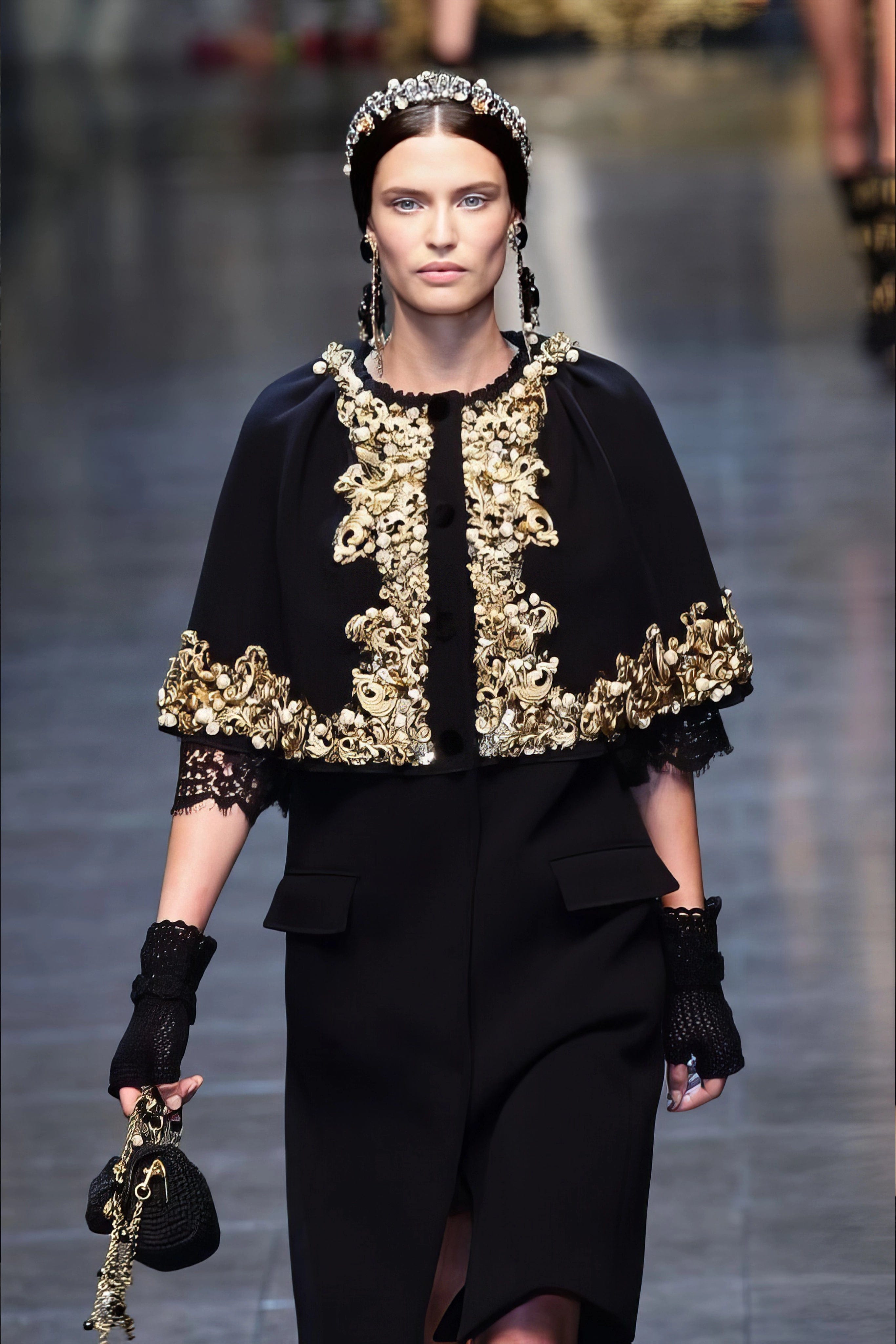 Dolce & Gabbana Cropped Jacket With Embellishments