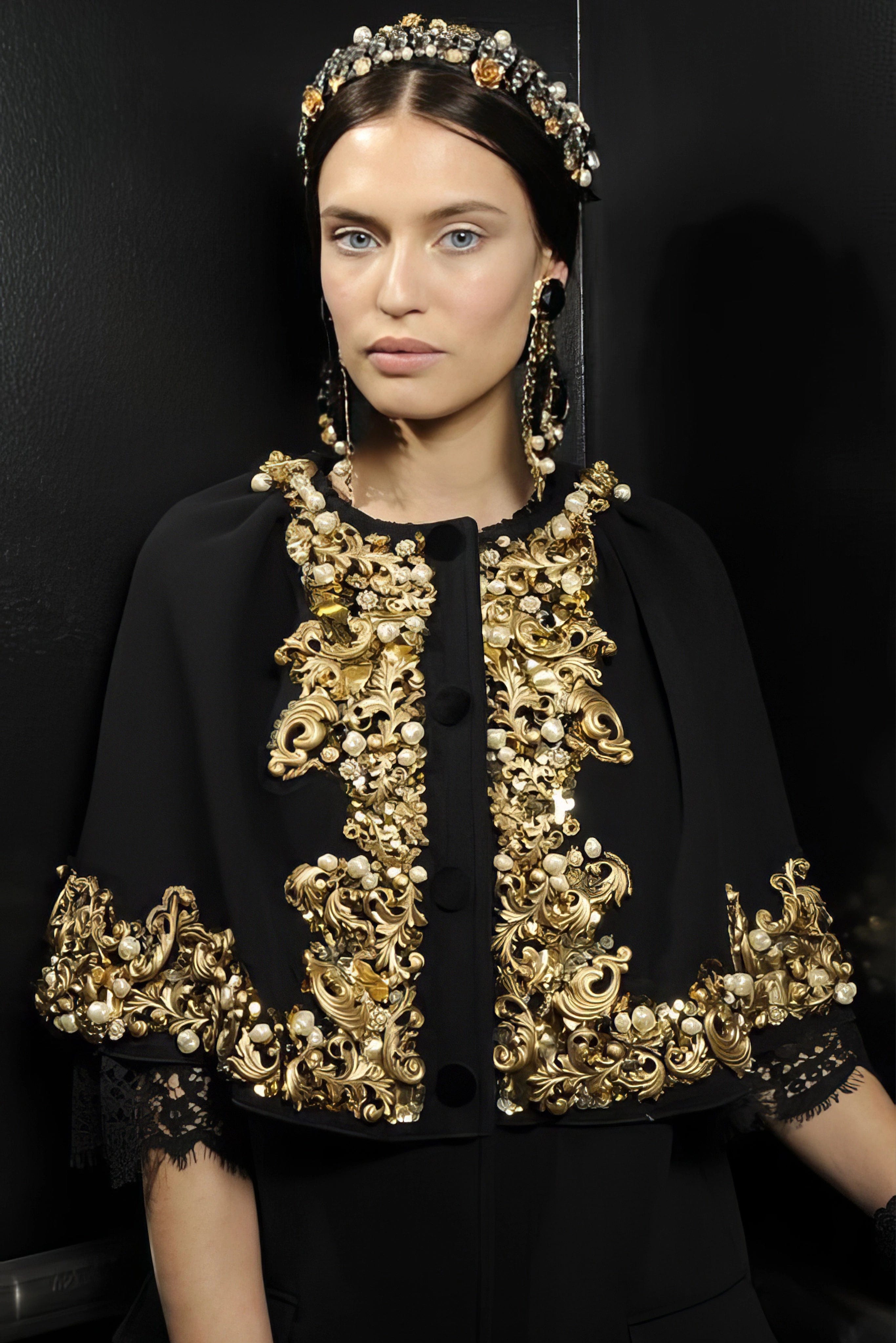 Dolce & Gabbana Cropped Jacket With Embellishments