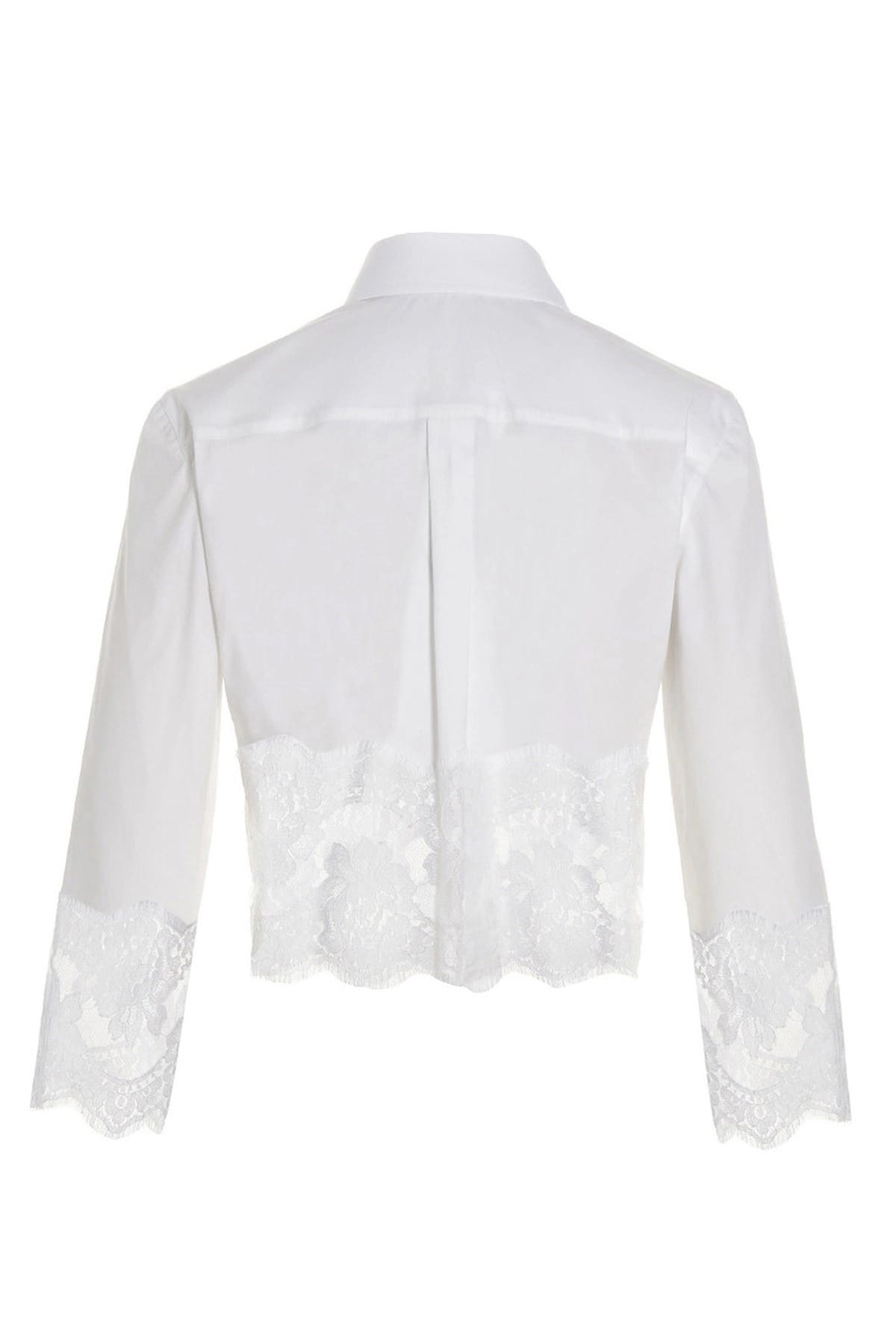 Dolce & Gabbana Dolce & Gabbana Cropped Lace Cotton Shirt