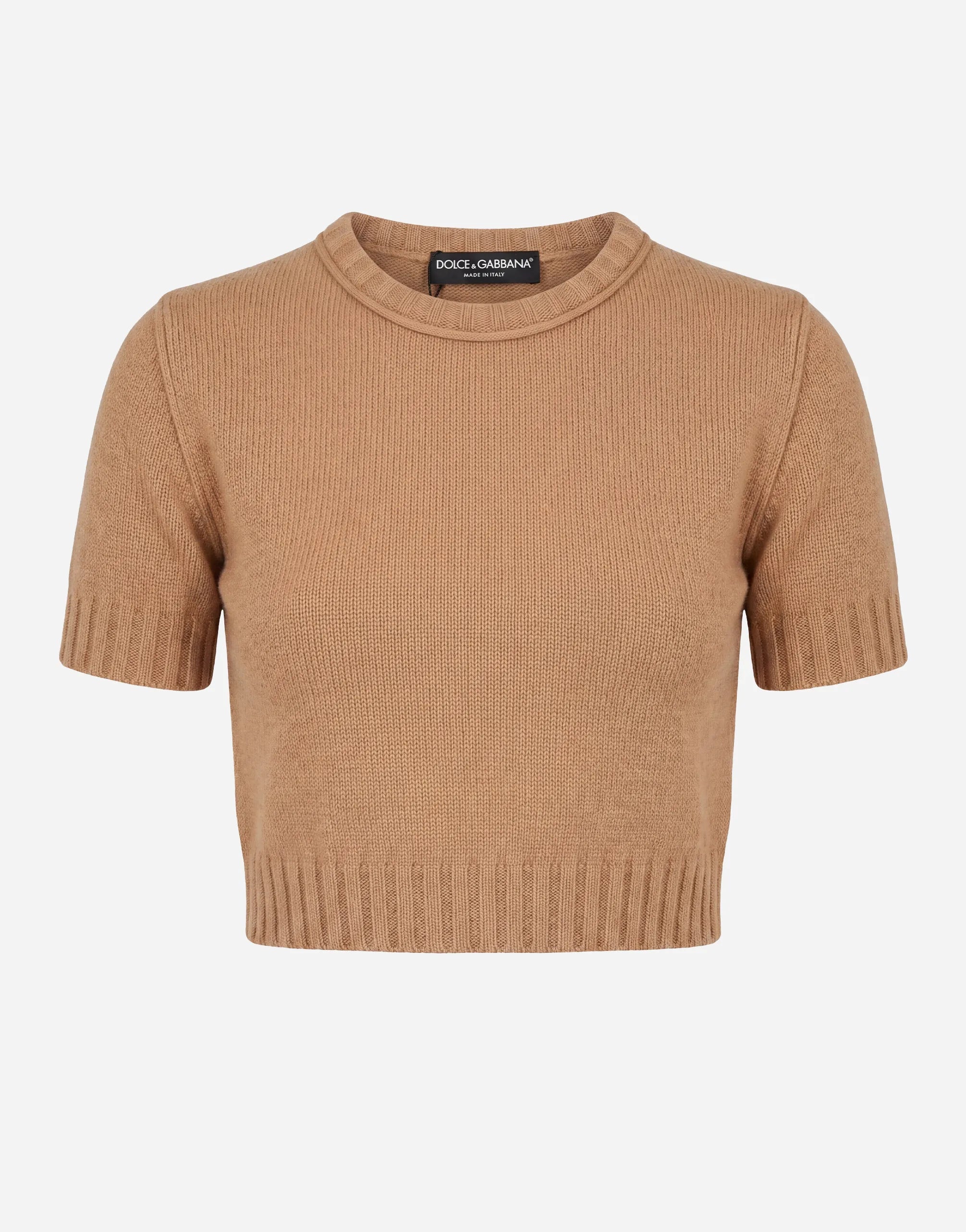 Dolce & Gabbana Dolce & Gabbana Cropped Short Sleeve Knit Top