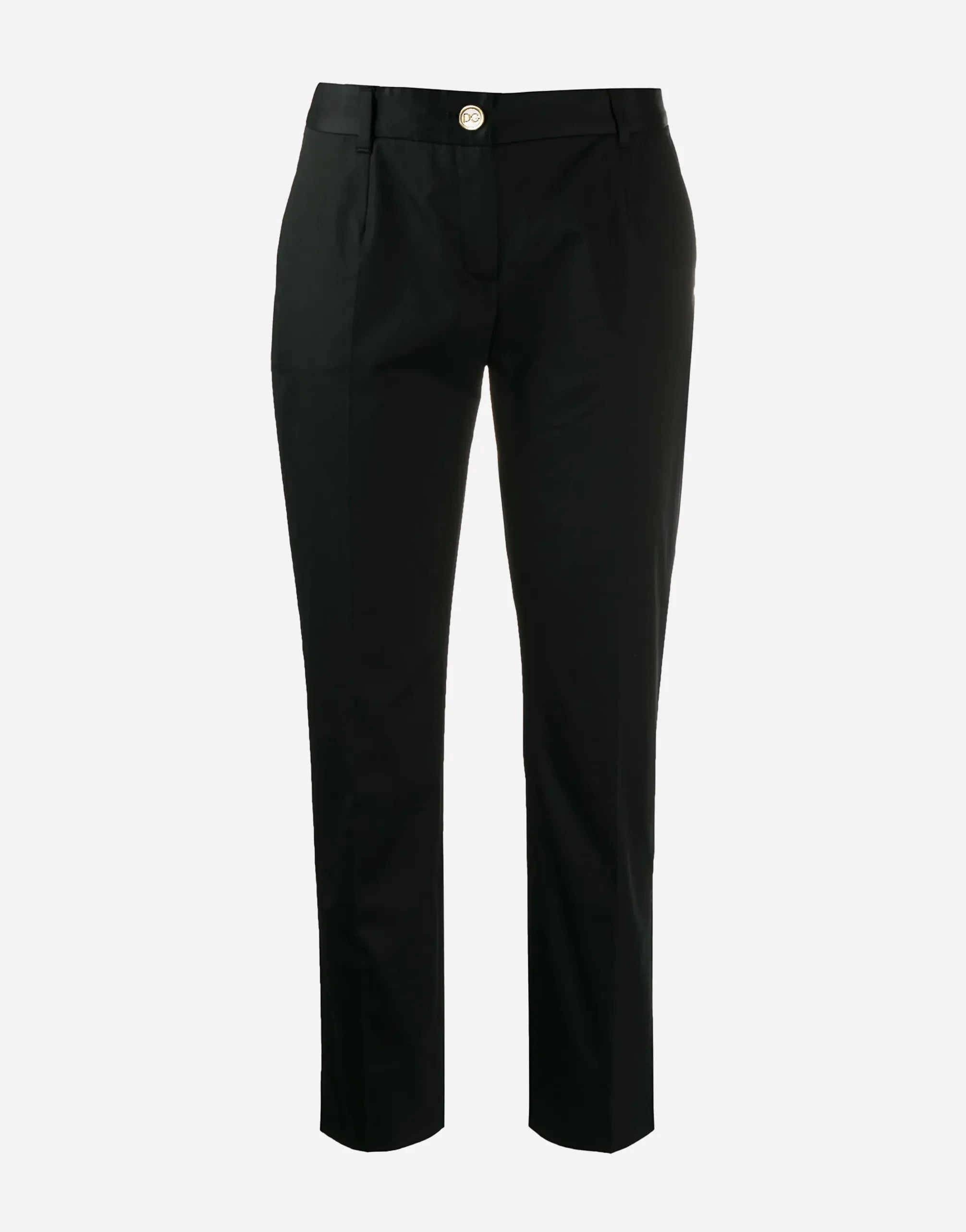 Dolce & Gabbana Dolce & Gabbana Cropped Tailored Logo Button Trousers