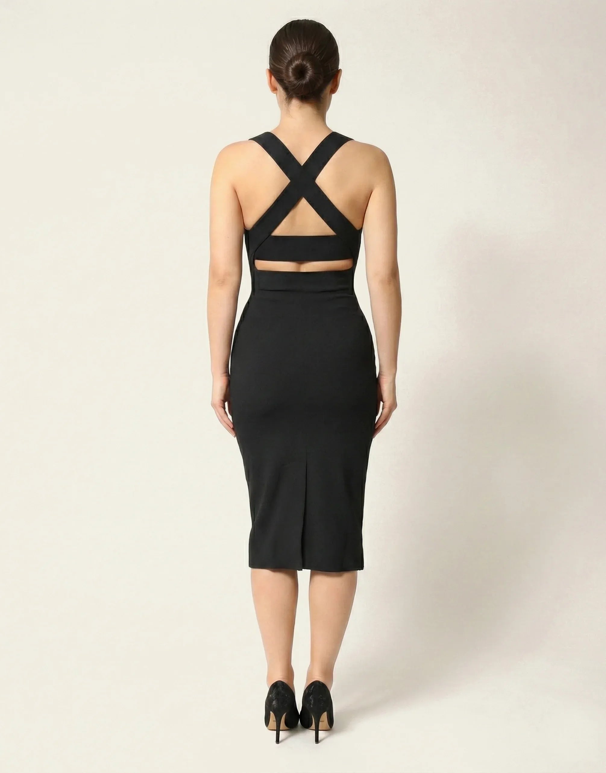knee length dresses for ladies Dolce & Gabbana Cross-Back Midi Dress