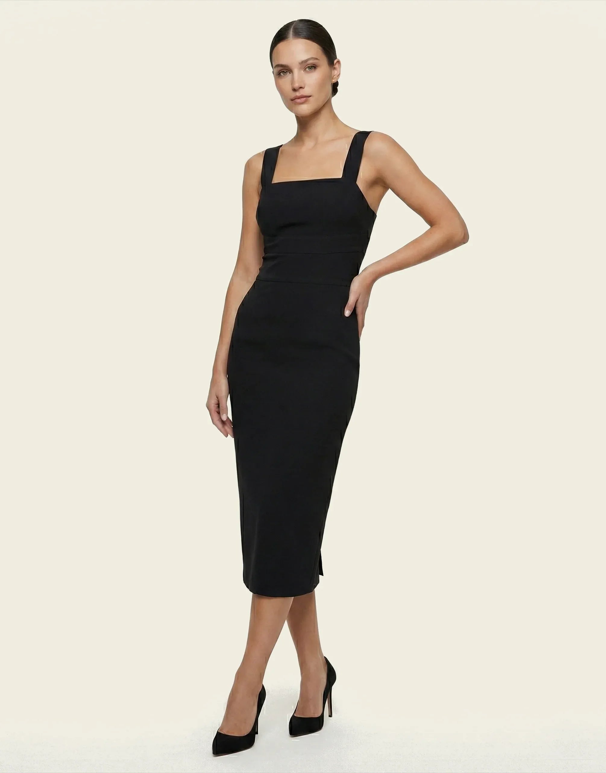 knee length dresses for ladies Dolce & Gabbana Cross-Back Midi Dress