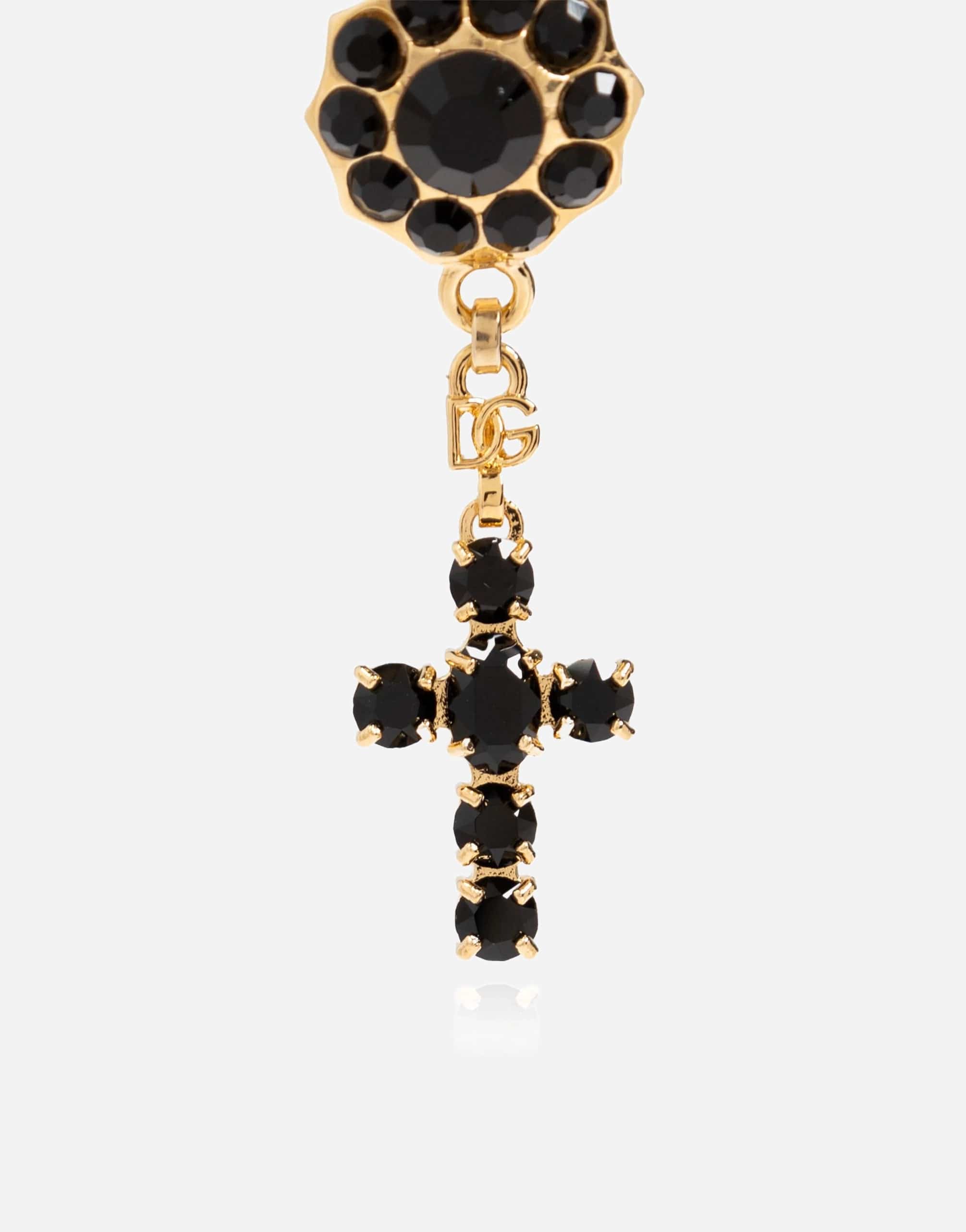 Dolce & Gabbana Cross-Pendant Drop Earrings