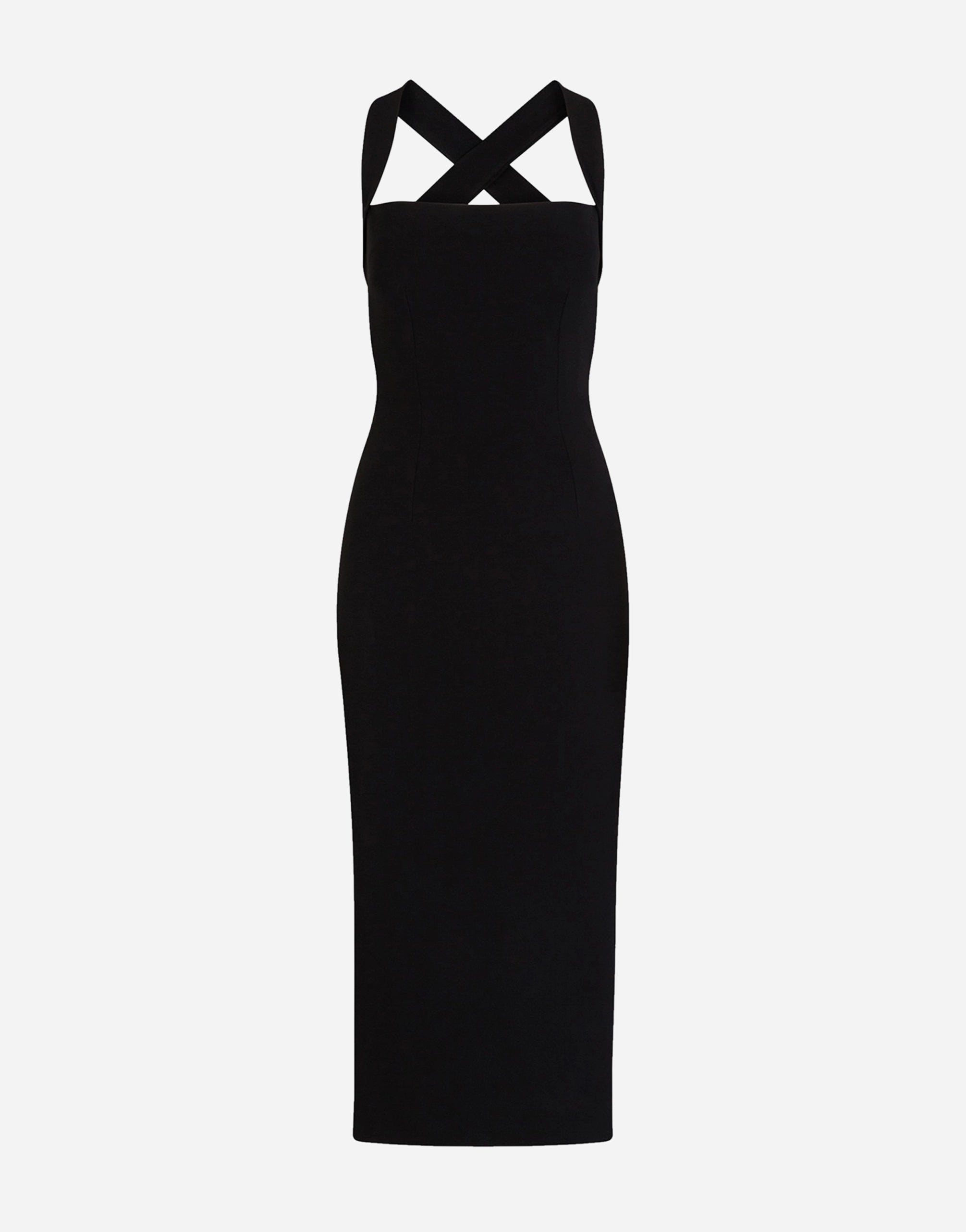 Dolce & Gabbana Crossover-Back Jersey Midi Dress