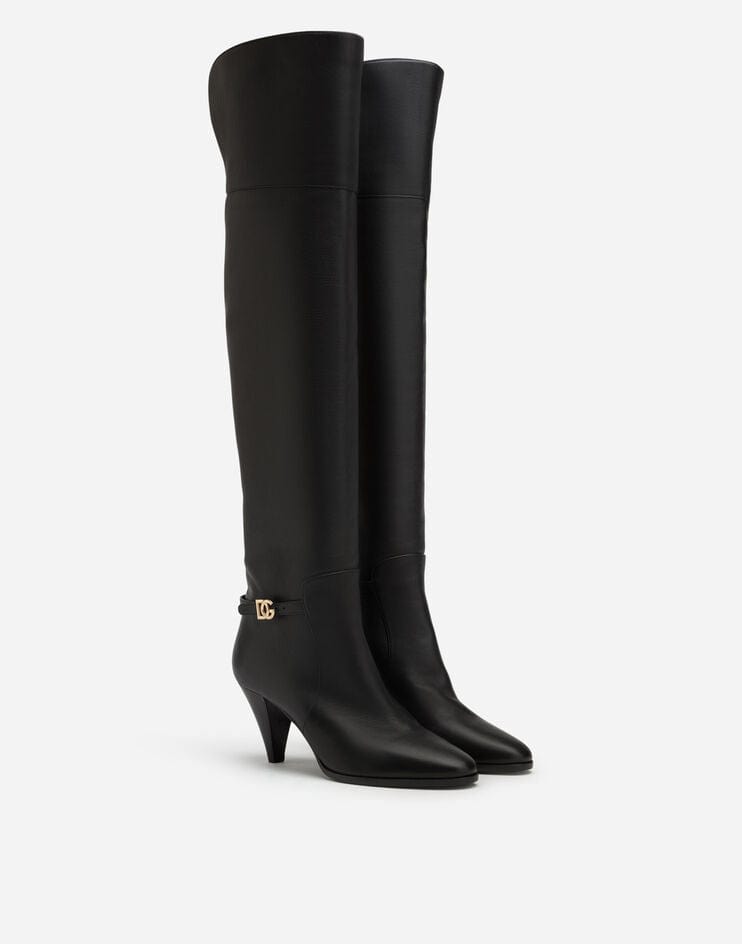 Dolce & Gabbana Crossover DG Logo Leather Boots