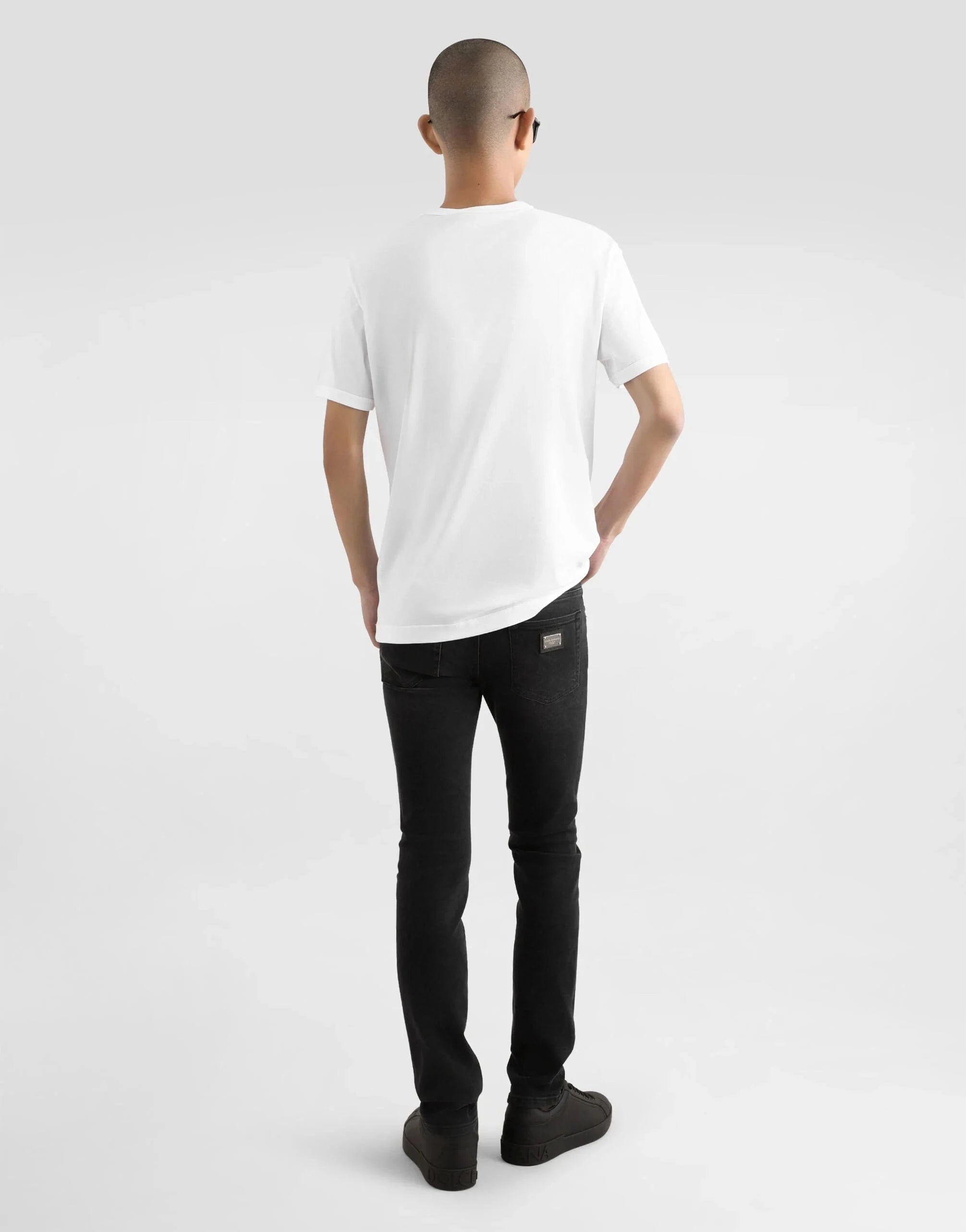 Dolce & Gabbana Crown-Bee Lurex Embroidery T-Shirt