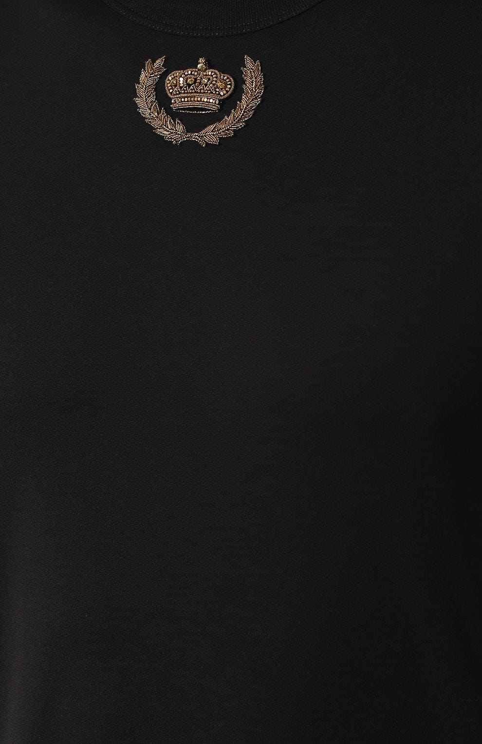 Dolce & Gabbana Crown Embroidered Cotton T-Shirt
